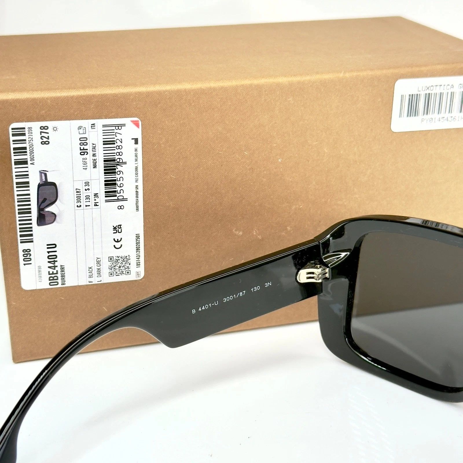 Burberry BURBERRY 4401 URBAN BE4401U Black Bold Logo Wrap Mask Size ONE SIZE - 6 Thumbnail