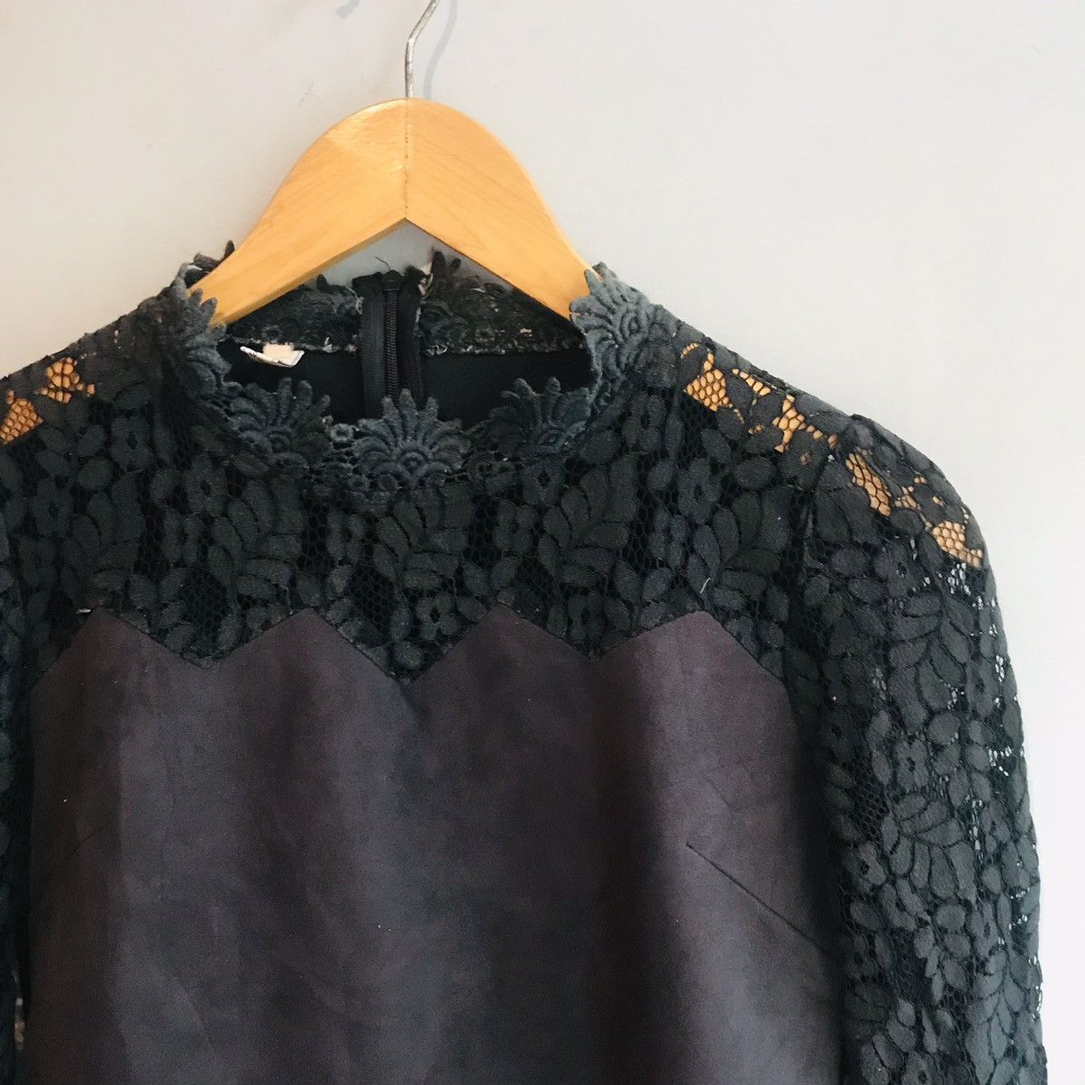 Seditionaries Floral Lace Upper Black Suede Top Size M / US 6-8 / IT 42-44 - 1 Thumbnail