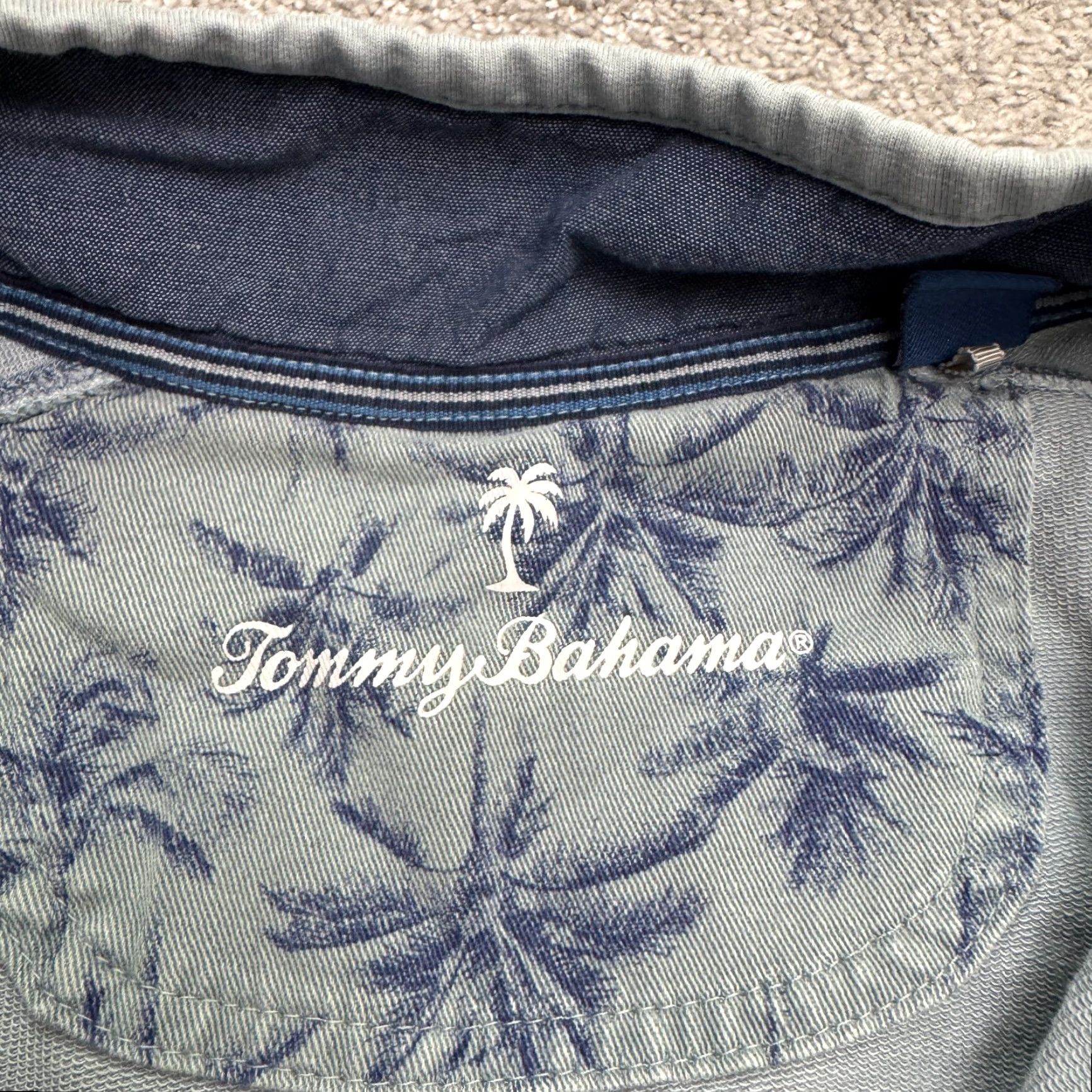 Tommy Bahama Tommy Bahama Sweatshirt Mens XL Blue Cotton 1/2 Zip Mock Neck Pullover Pullover Casual Outdoor Athleisure Shirt Size US XL / EU 56 / 4 - 7 Thumbnail