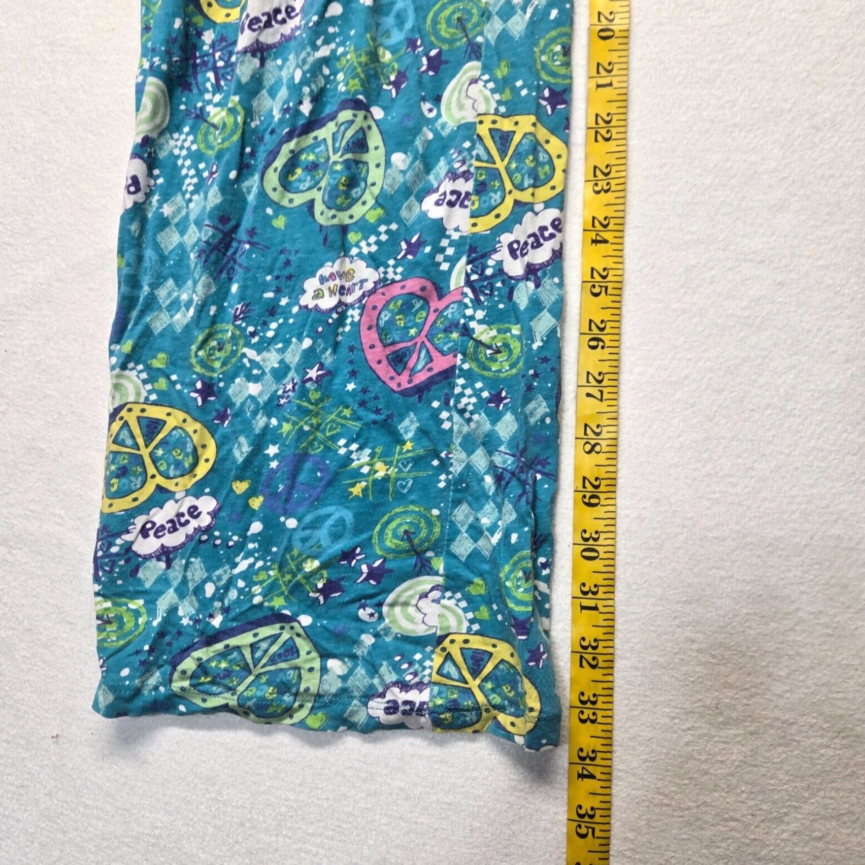 Joe Boxer Joe Boxer Pajama Pants Women Medium Blue Peace Ying Yang Christmas Geometric Fleece Polyester Drawstring Knit Sleep Pants M Womens Size 32" / US 10 / IT 46 - 7 Thumbnail