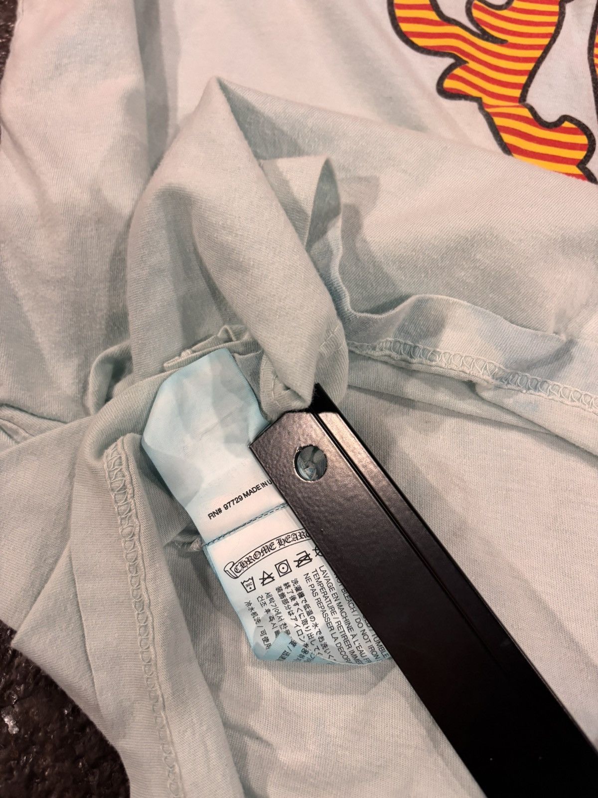 Chrome Hearts Chrome Hearts Red Yellow Striped Dagger Pocket Tshirt Blue Size US XL / EU 56 / 4 - 14 Thumbnail