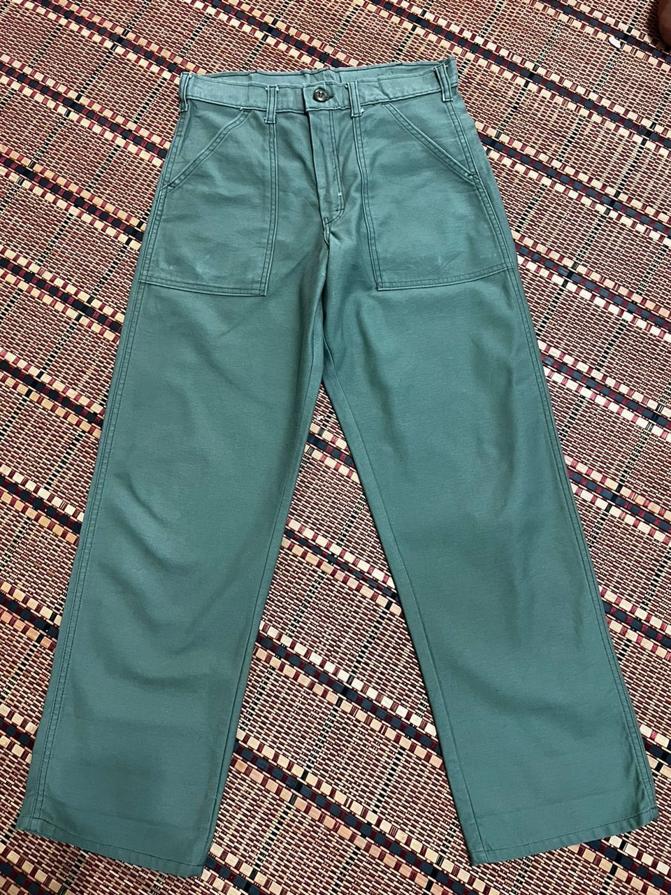 Japanese Brand Gung Ho Baker Pants Green Army Size US 31 - 1 Thumbnail