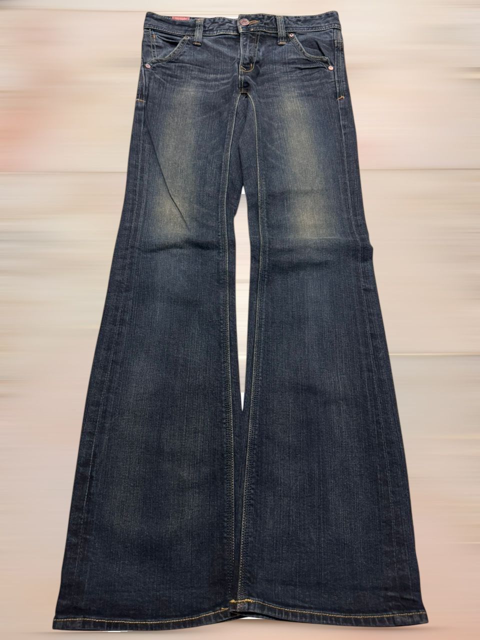 Tornado Mart VINTAGE 2000s GEORGIA BELL BOTTOM BOOTCUT MUD-WASHED Size US 28 / EU 44 - 2 Thumbnail