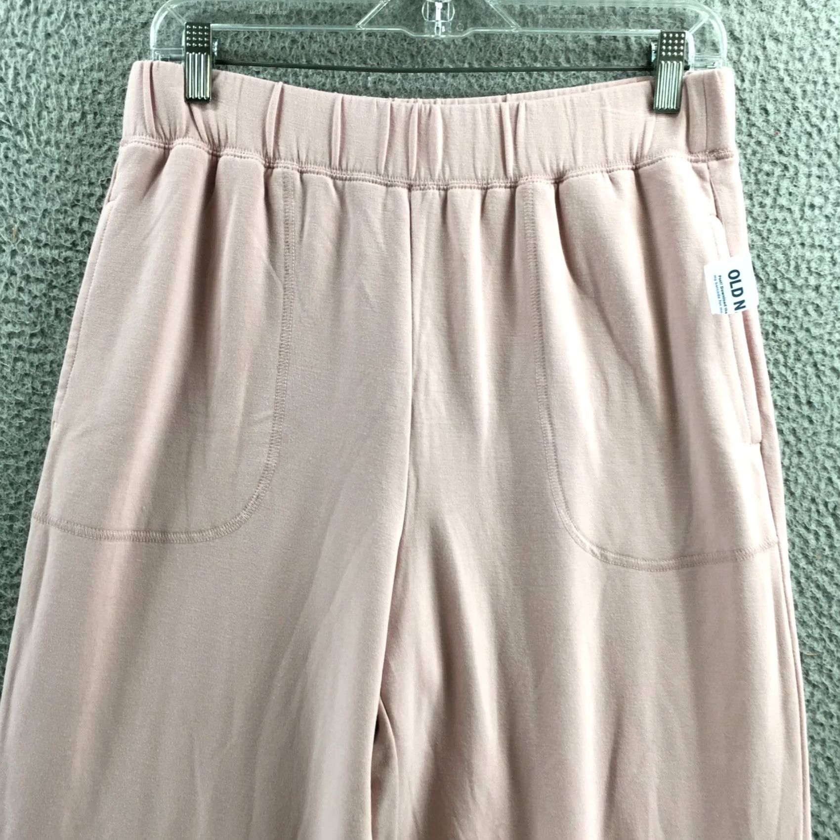Old Navy Old Navy Women's Pink Wide-Leg Pants High Rise Elastic Waist Pockets NEW Small Size 28" / US 6 / IT 42 - 2 Thumbnail