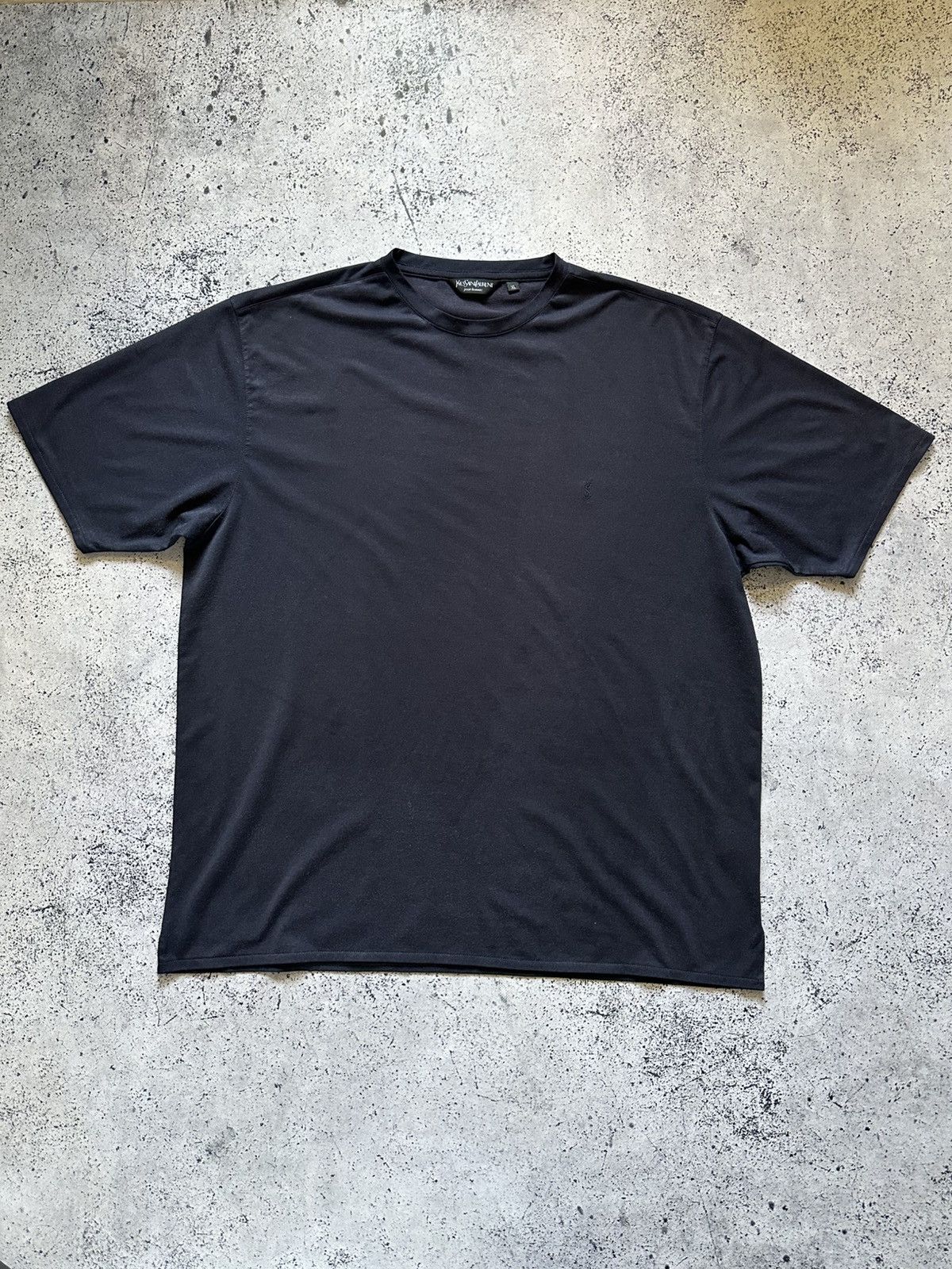 Vintage Yves Saint Laurent Tshirt Embroidered Logo Luxury