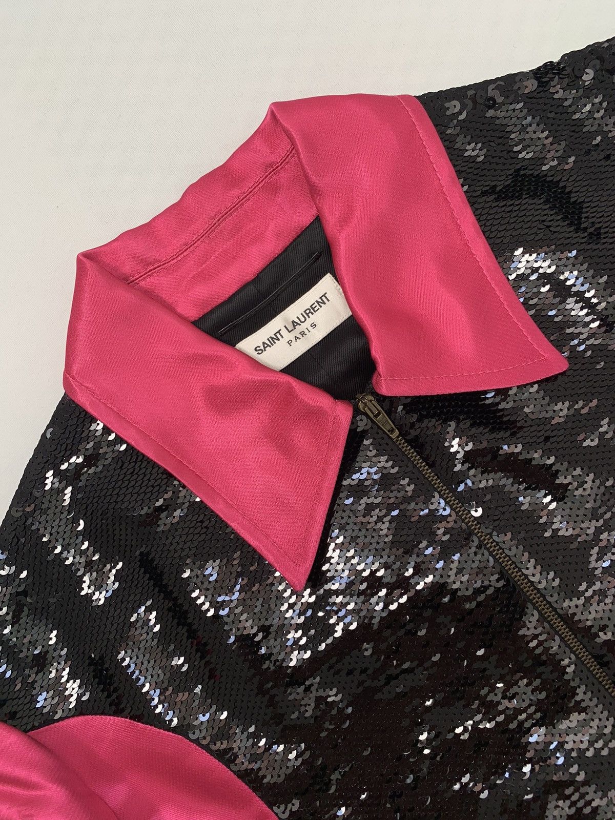 Hedi Slimane × Saint Laurent Paris FW2016 1/1 Sample Sequin Jacket – Pink Size US S / EU 44-46 / 1 - 6 Thumbnail