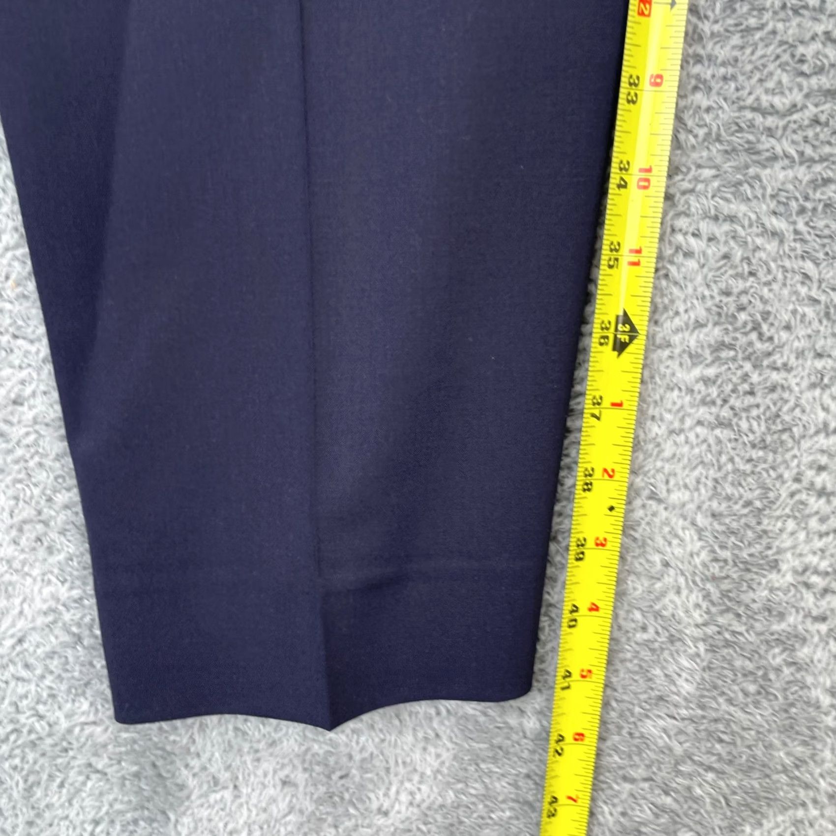 Vintage Lafayette 148 New York Pants Womens 18 Blue Irving Tapered Leg Virgin Wool Blend Dress Pants Womens Regular 42 Blue Casual Formal Size 28" / US 6 / IT 42 - 6 Thumbnail