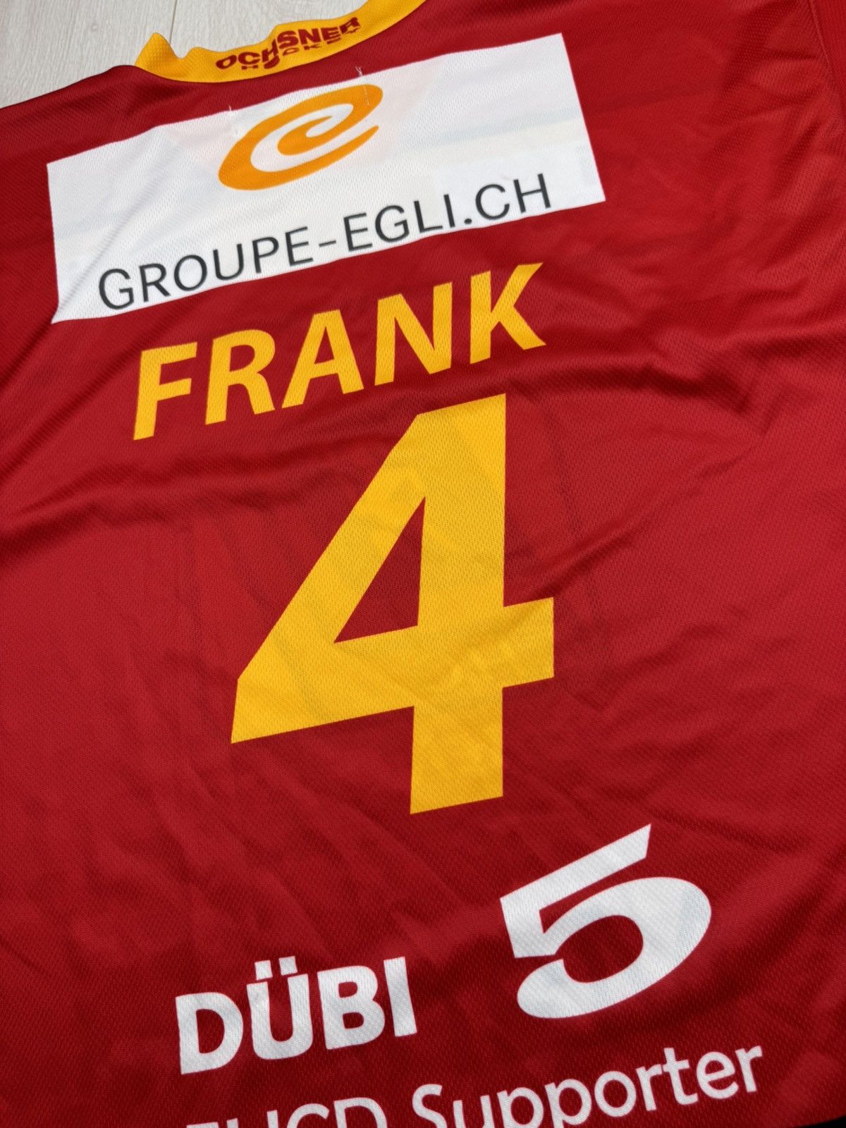 NHL OCHSNER Ehc Dubendorf #4 FRANK Swiss Hockey Jersey Size XL Size US XL / EU 56 / 4 - 9 Thumbnail