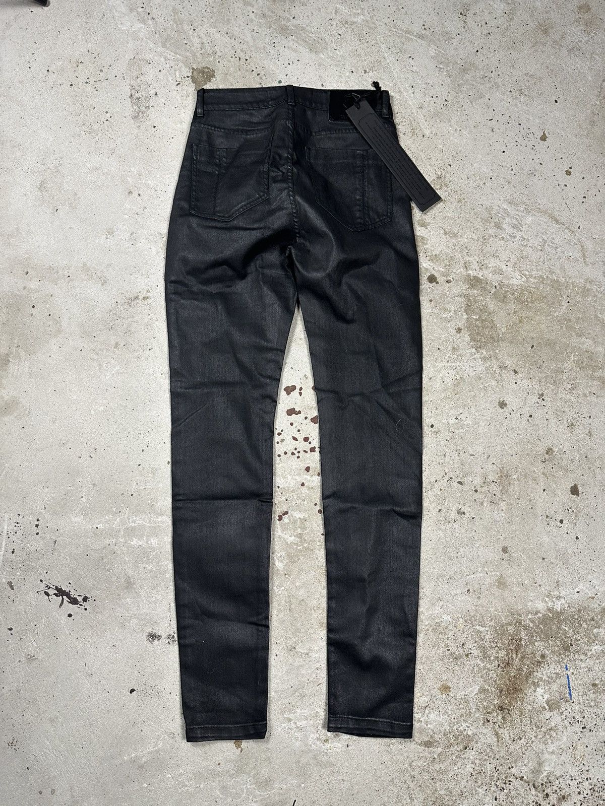Leon Louis Leon Louis Black Waxed High Waist Skinny Jeans Size US 30 / EU 46 - 2 Thumbnail
