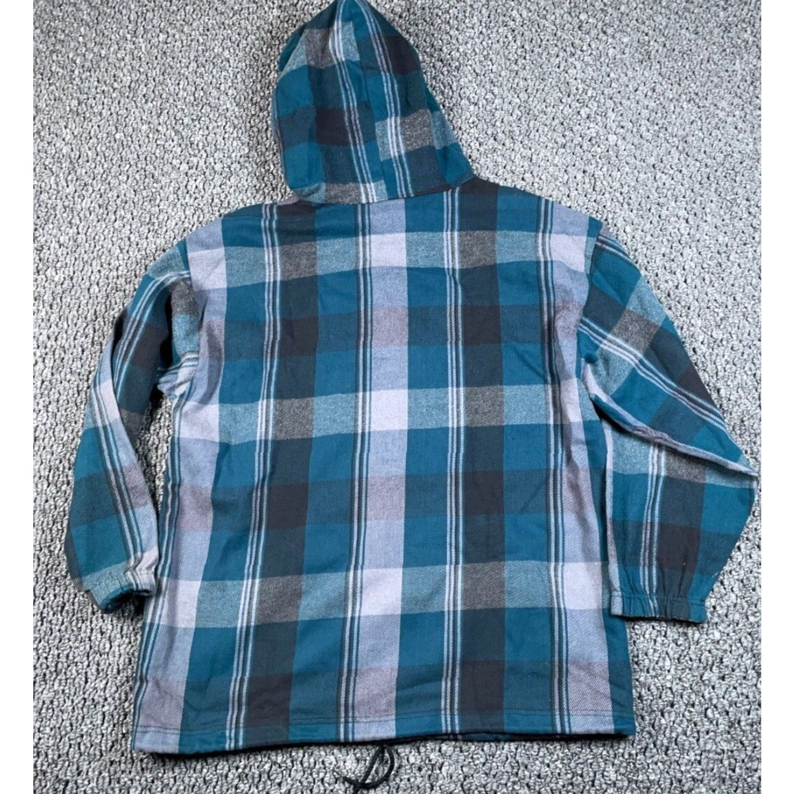 Vintage Surf Style Flannel Hoodie Men’s Large Green Gray Plaid 90s Grunge Vintage Size US L / EU 52-54 / 3 - 2 Thumbnail