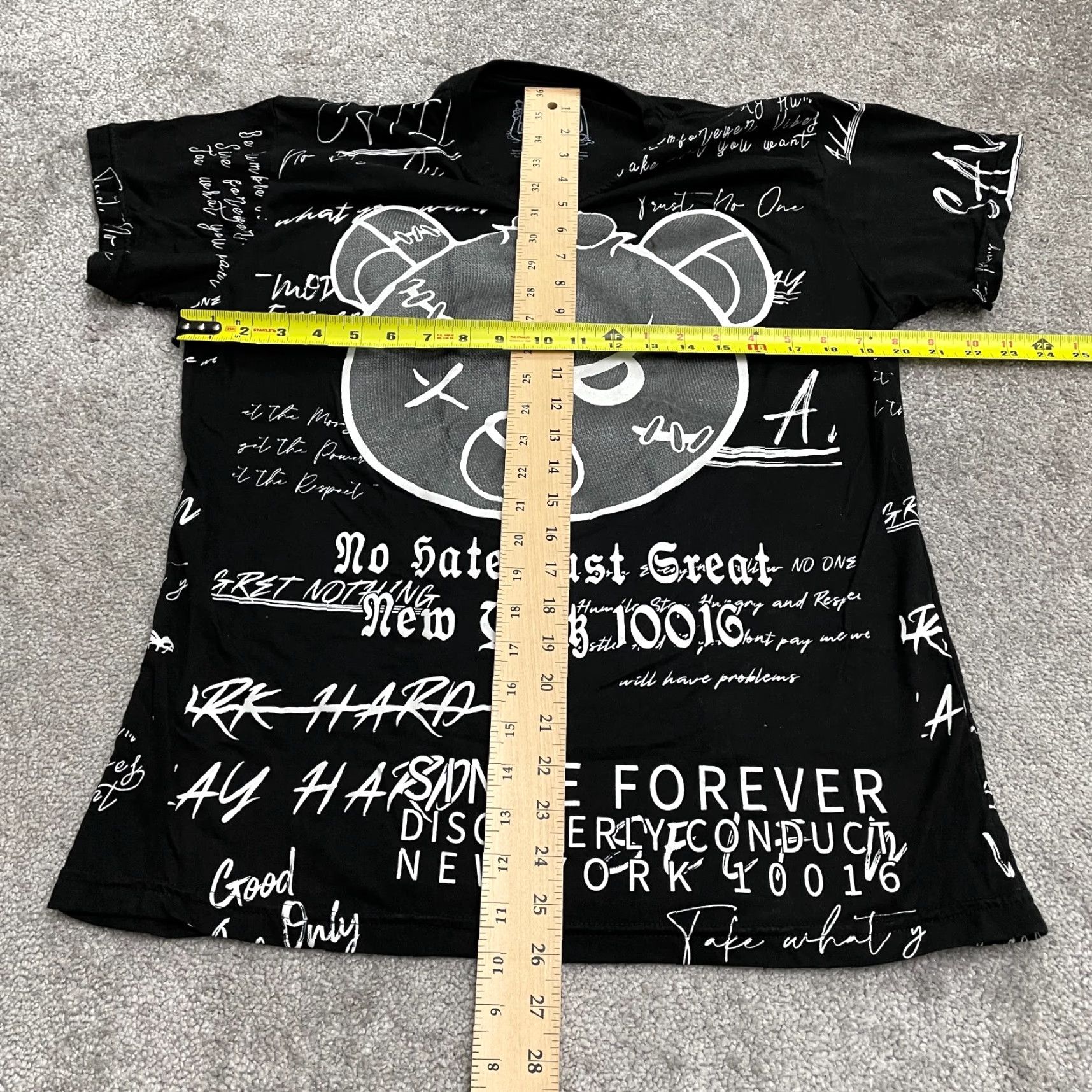 Vintage VINTAGE Fresh Laundry T-Shirt Mens Large Black White Crew Neck Graphic 90s Tee Size US L / EU 52-54 / 3 - 7 Thumbnail