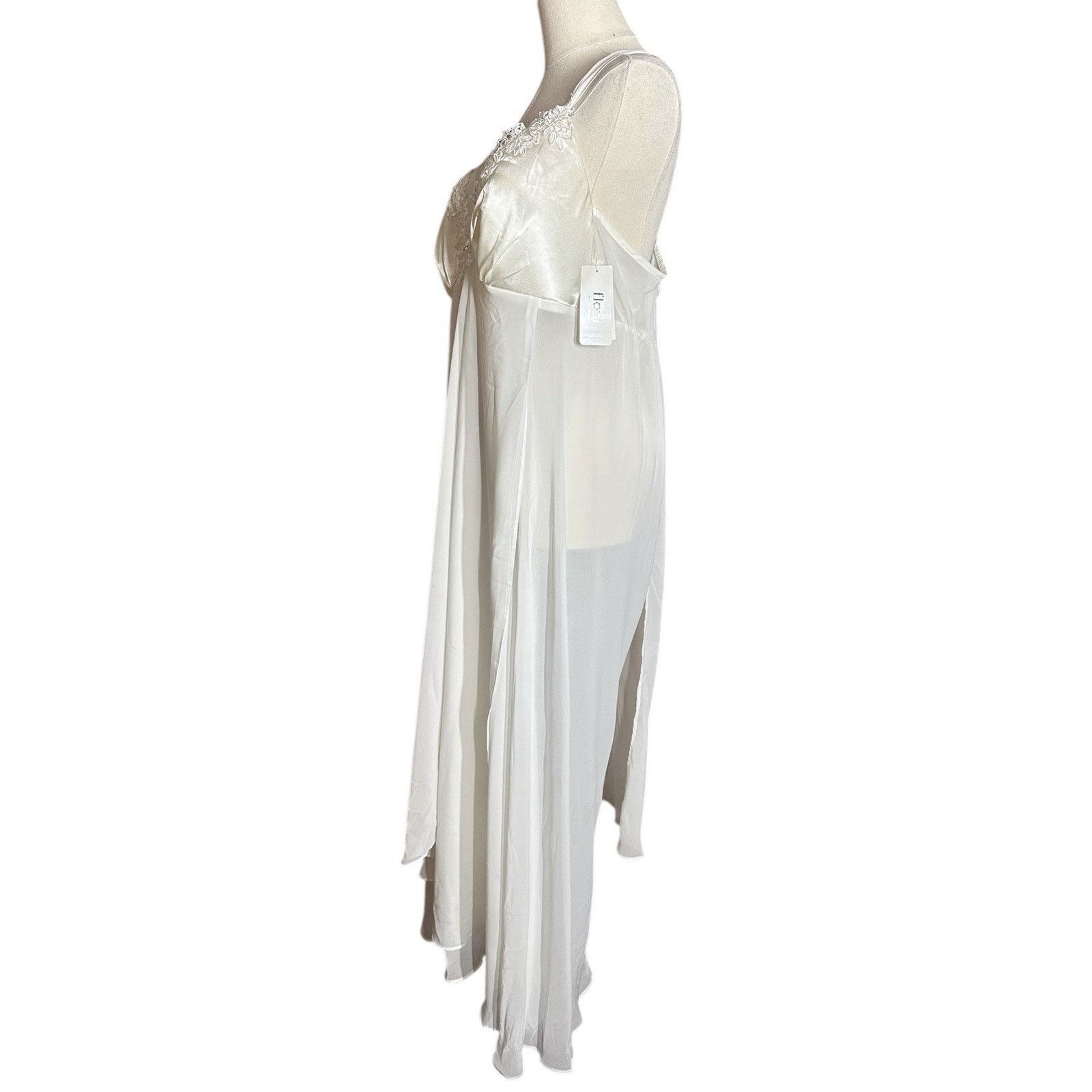 Other Flora Nikrooz Sheer Ivory Bridal Lingerie Robe Gown Set 1X Size ONE SIZE - 7 Thumbnail