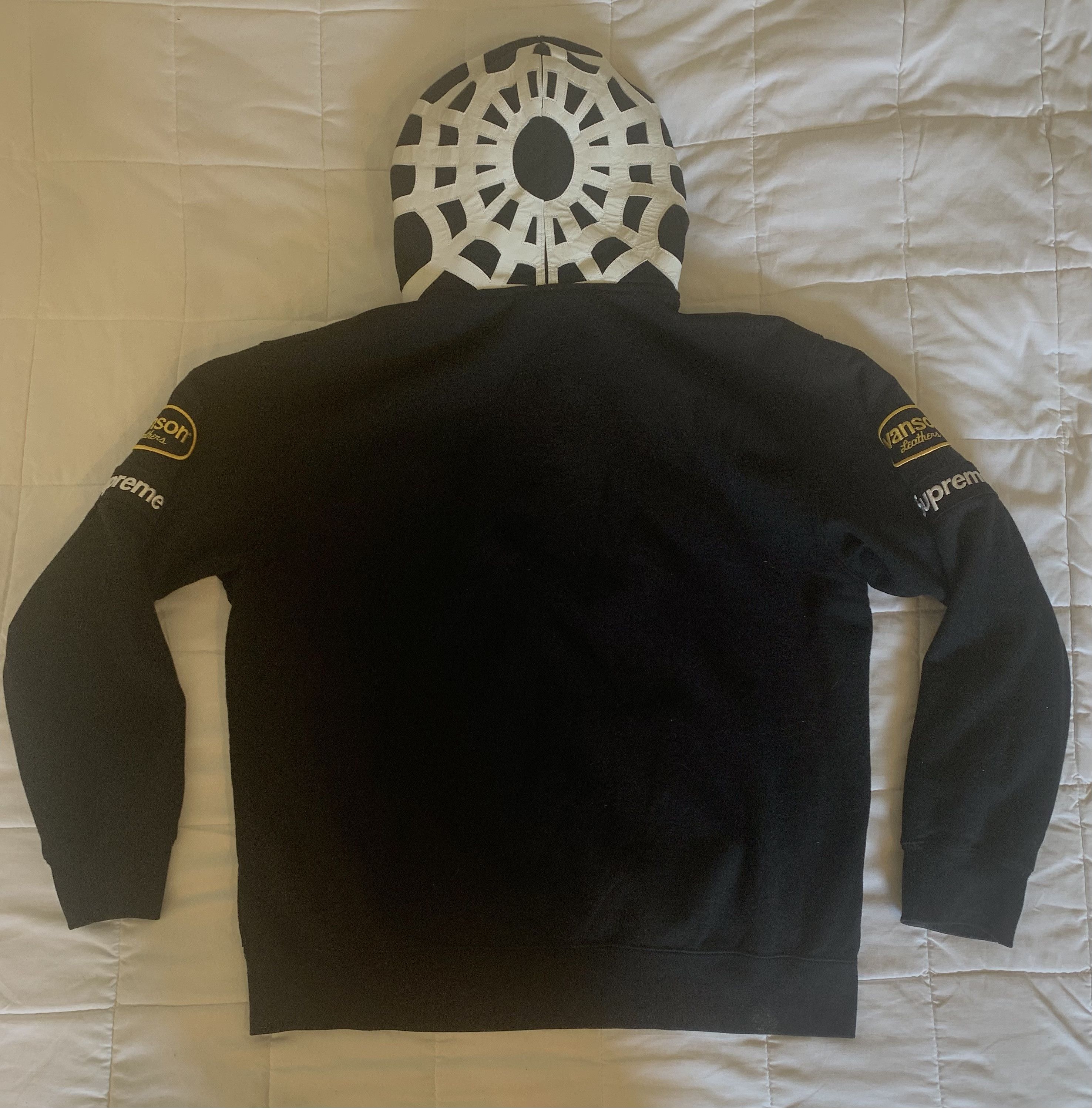 Supreme × Vanson Leathers Supreme x Vanson Leathers Spider Web Sip Up Hoodie Size US L / EU 52-54 / 3 - 2 Thumbnail