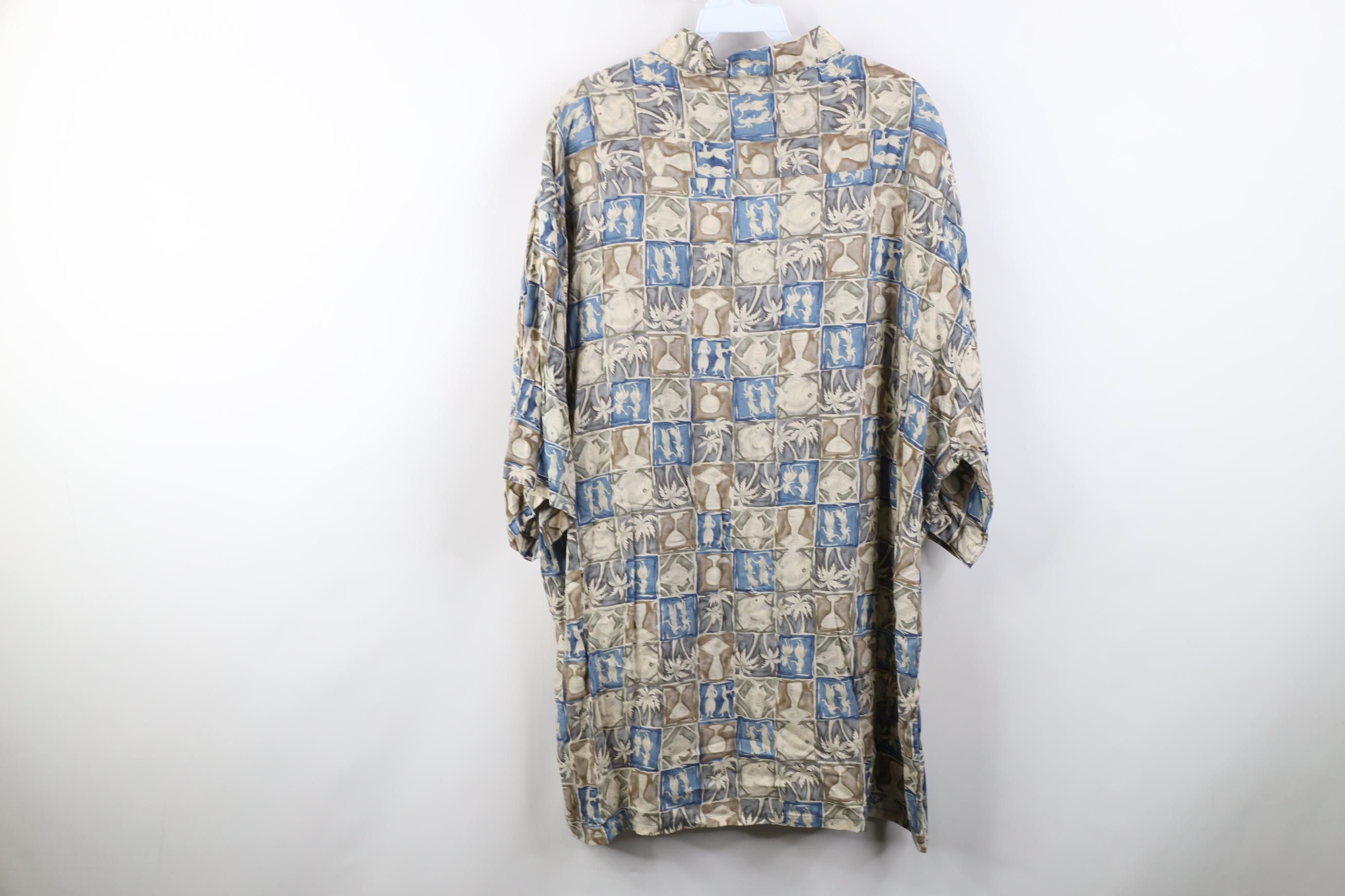Vintage Deadstock Vintage 90s Streetwear Fish Hawaiian Button Shirt Size US XXL / EU 58 / 5 - 8 Thumbnail