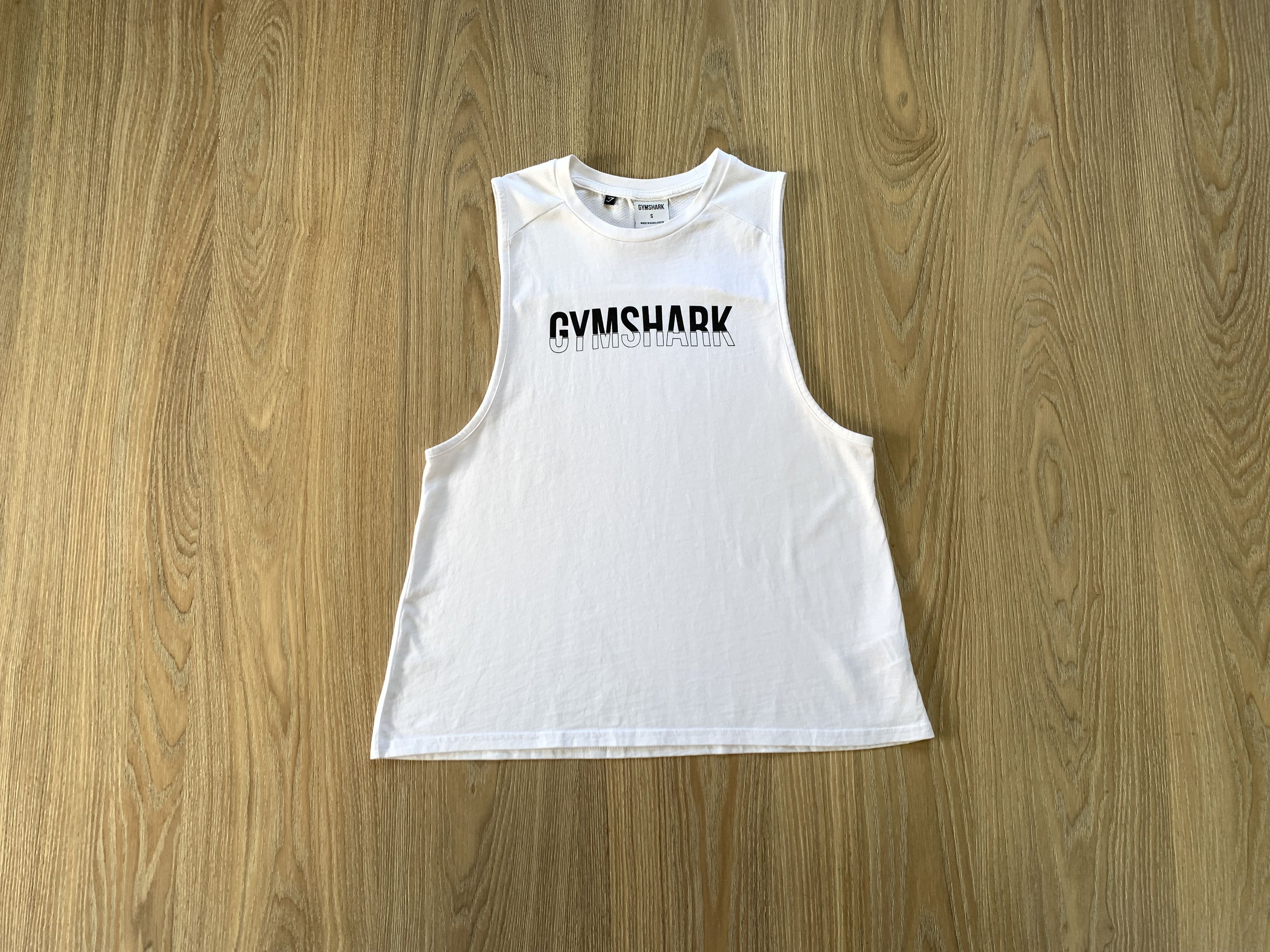 Gymshark Gymshark White Sleeveless T Shirt Size US S / EU 44-46 / 1 - 1 Thumbnail