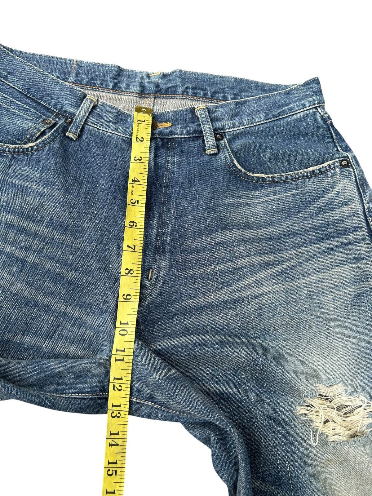 Kapital Vintage Edwin 505 Selvedge Distressed Denim Jeans Size US 34 / EU 50 - 12 Thumbnail