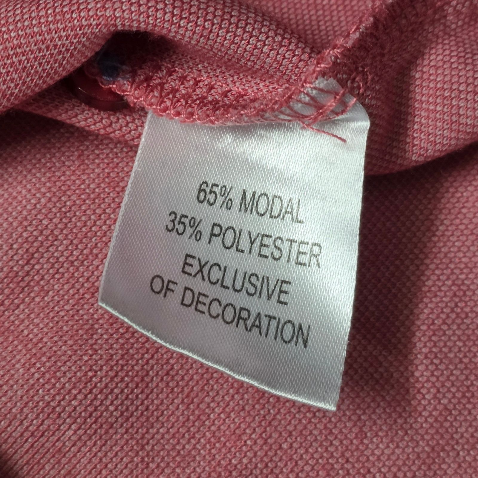 Tailorbyrd TailorByrd Performance Polo Shirt Men’s M Pink Modal Blend Size US M / EU 48-50 / 2 - 3 Thumbnail