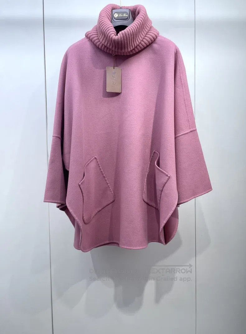 Loro Piana Pink Shawl Double-faced Cashmere Cloak