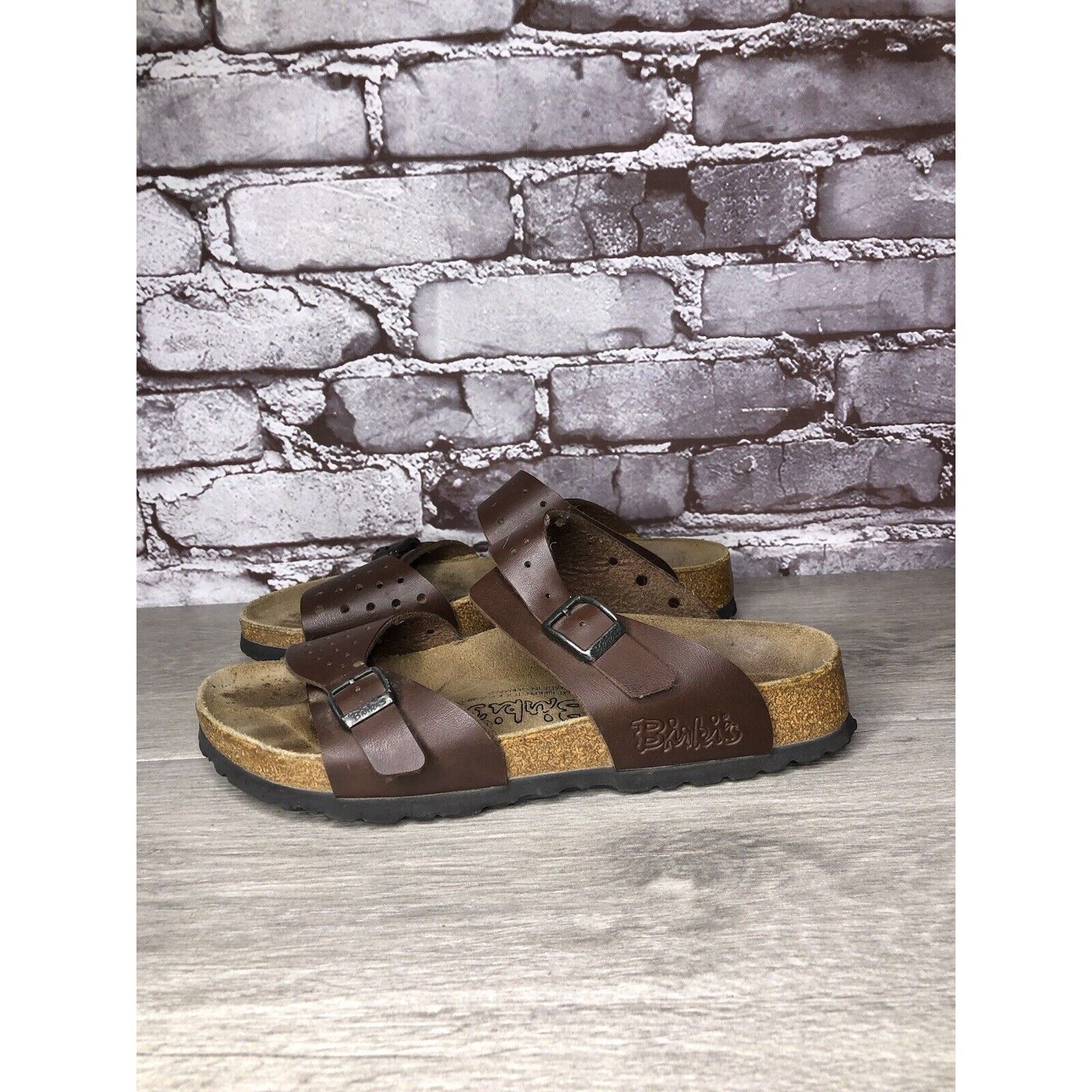 Birkenstock Birkenstock Birki's Freeport Brown Perforated Strap Sandals Size US 7 / IT 37 - 3 Thumbnail