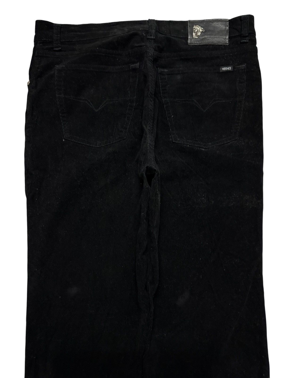 Versace Jeans Couture VERSACE JEANS COUTURE SUPER BLACK CORDUROY PANTS Size US 35 - 1 Thumbnail