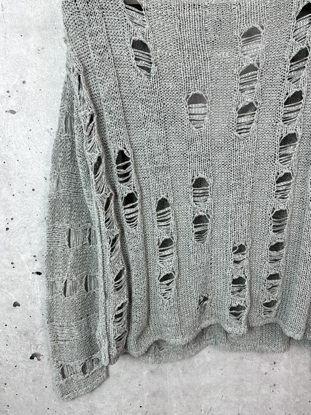 Sarah Pacini Sarah Pacini Made in Italy Knit Distressed Oversized Sweater Size M / US 6-8 / IT 42-44 - 9 Thumbnail