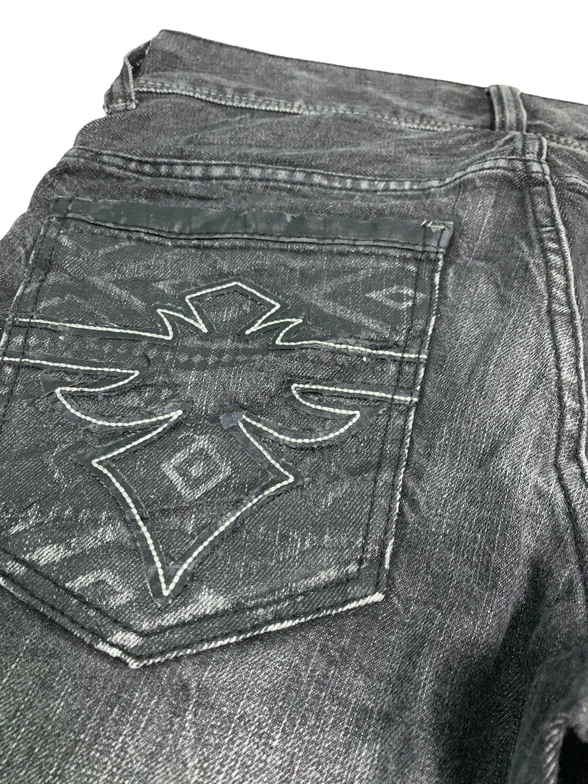 Japanese Brand 🔥Rare Japanese Brand RootThree Style Acid Wash Distressed Size US 32 / EU 48 - 6 Thumbnail