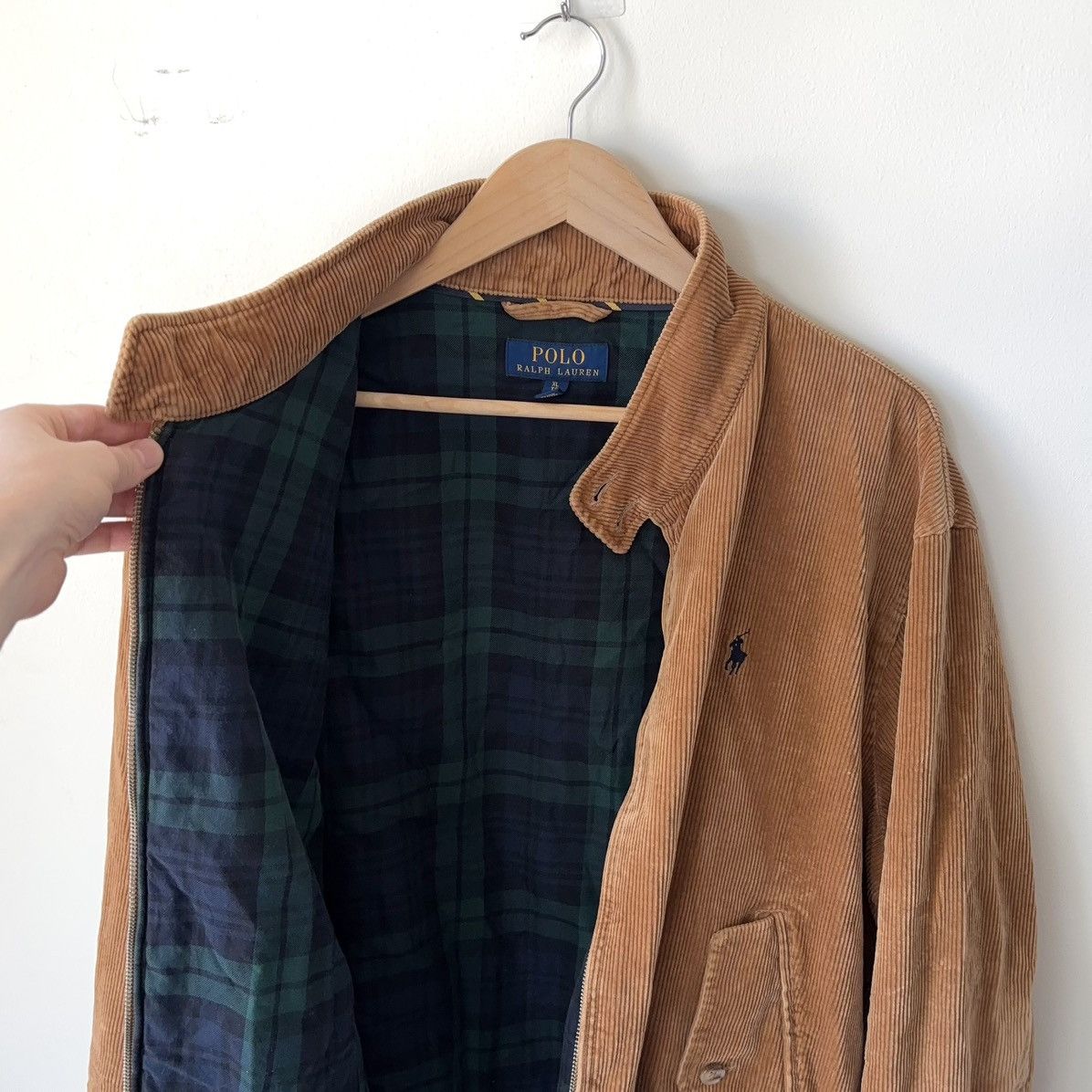 Polo Ralph Lauren Corduroy Bomber Jacket Plaid Flannel Lined Size US XL / EU 56 / 4 - 3 Thumbnail