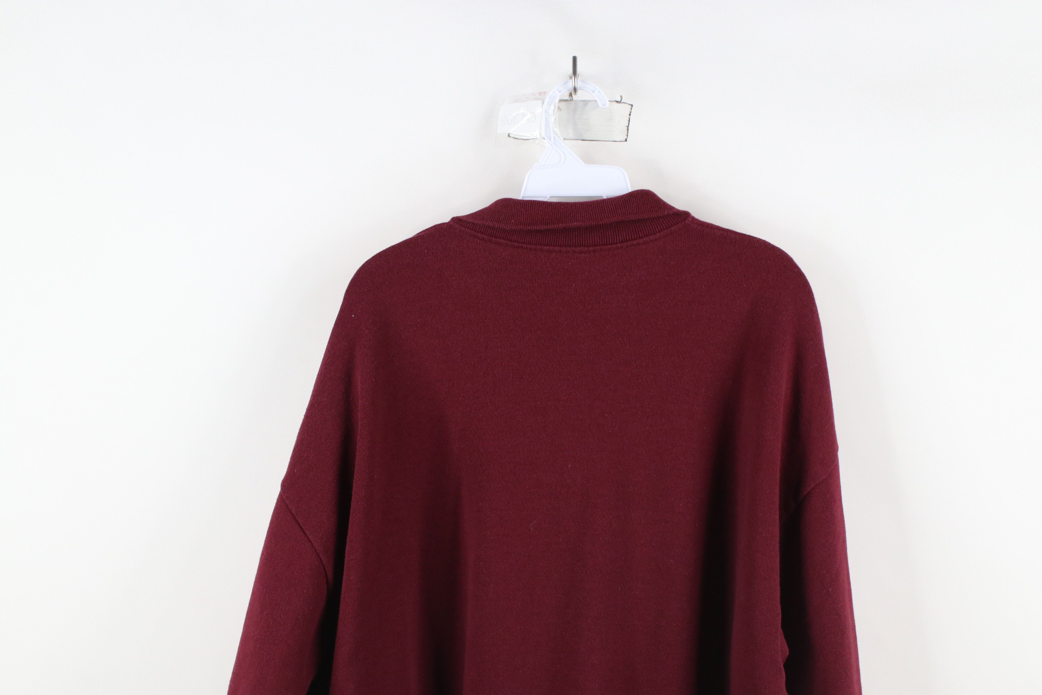 Vintage Vintage 90s Streetwear Collared Pullover Sweatshirt Red Size US XXL / EU 58 / 5 - 8 Thumbnail