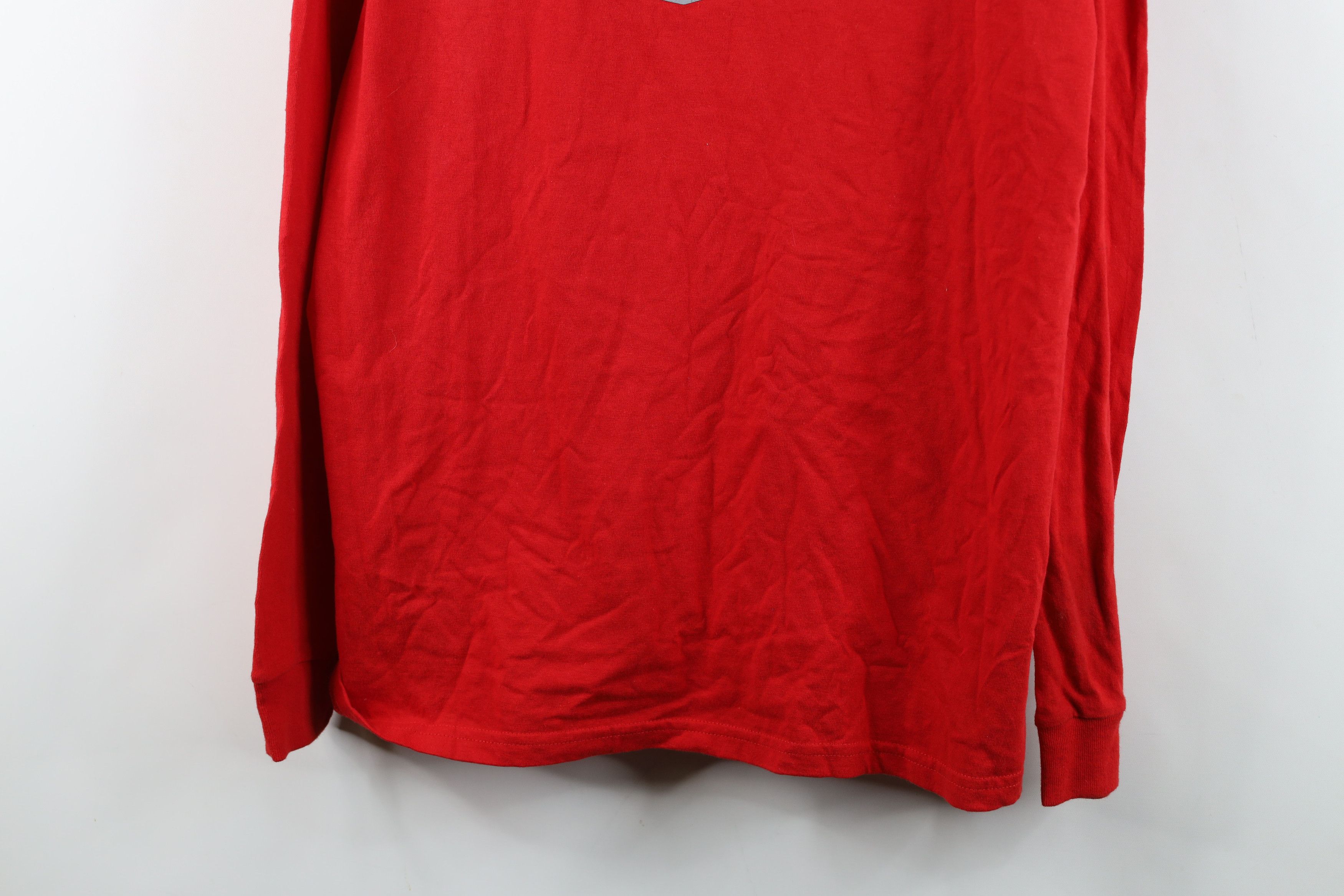Nike Vintage Y2K Nike Swoosh Long Sleeve T-Shirt Red Cotton Size US M / EU 48-50 / 2 - 3 Thumbnail