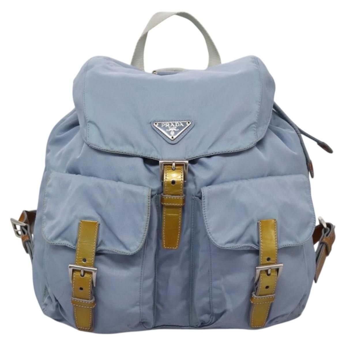 Prada Re-Nylon Blue Synthetic Backpack Bag (Pre-Owned) Size ONE SIZE - 1 Thumbnail