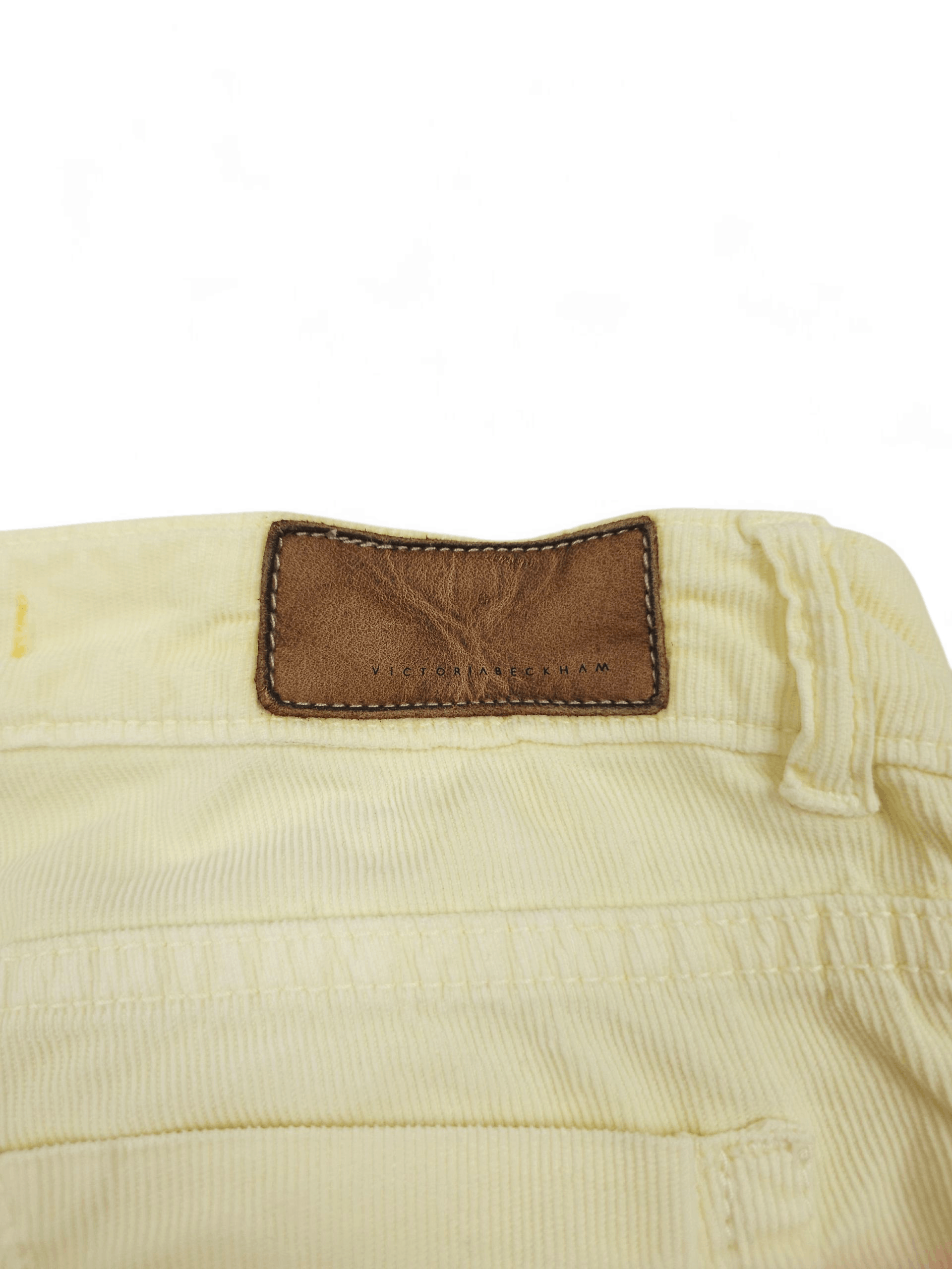 Hysteric Glamour 💎 Victoria Beckham Corduroy Cream Skinny Pants Trousers Size 27" / US 4 / IT 40 - 7 Thumbnail