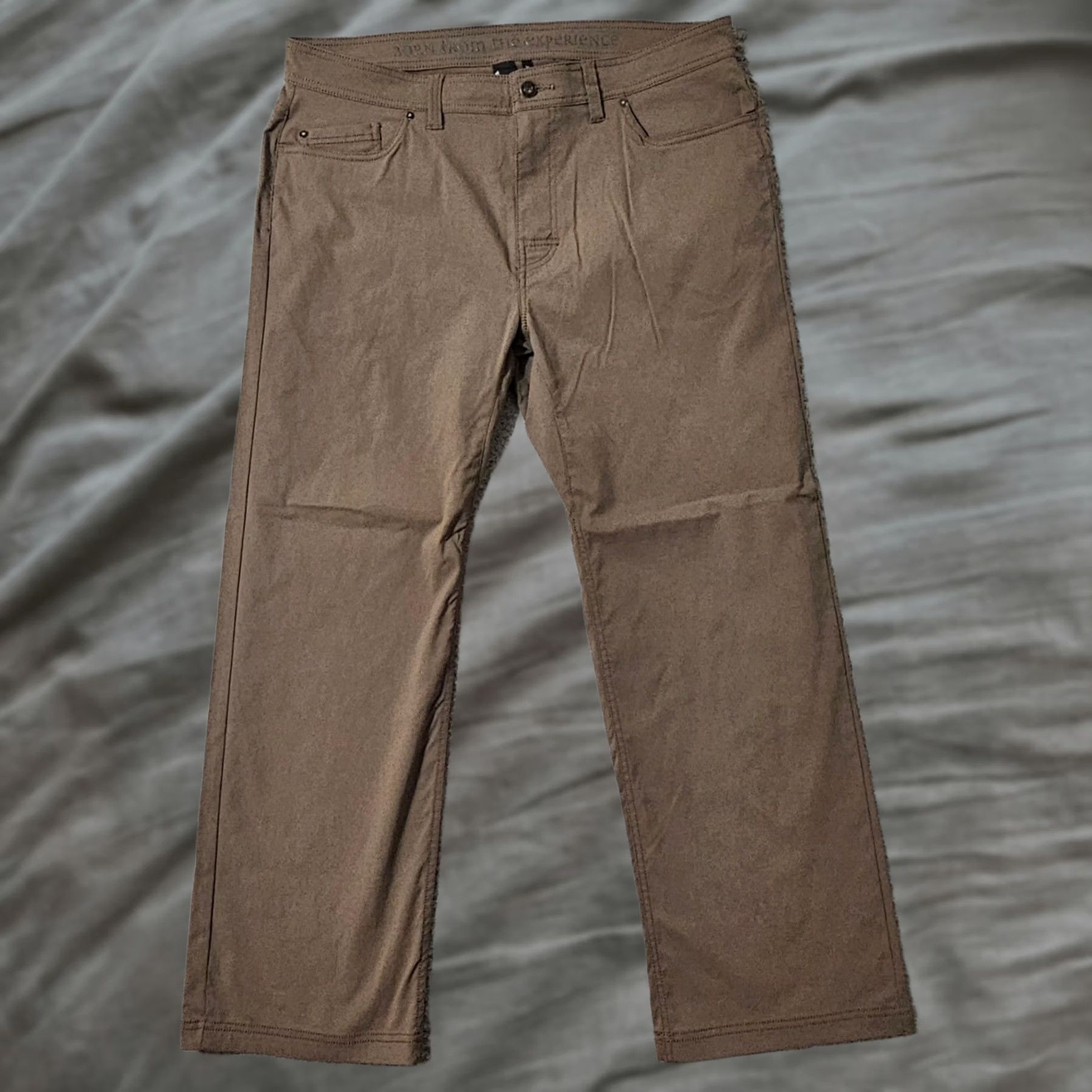 Prana prAna Pants Mens 38x29 Brion Slim Fit Brown Nylon Stretch Outdoor Hiking Work Chino Size US 38 / EU 54 - 1 Thumbnail