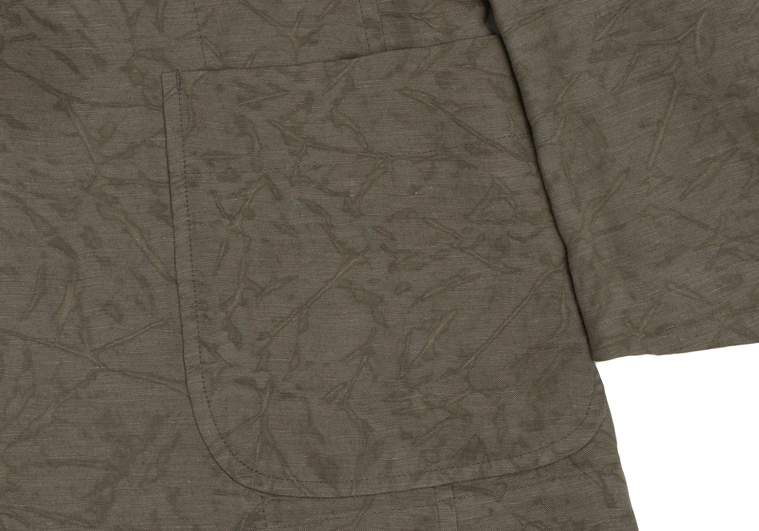 Issey Miyake Linen Lyocell Dyed Patch Pocket Jacket in Mocha2 Size US M / EU 48-50 / 2 - 11 Thumbnail