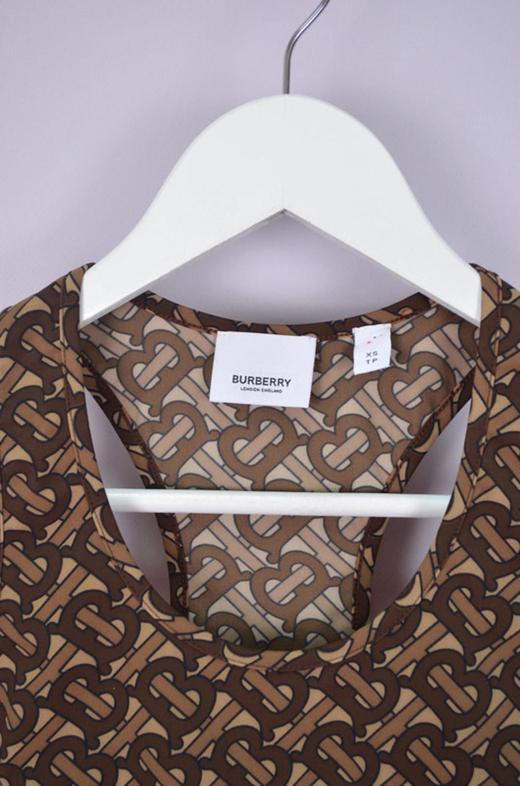 Burberry Burberry Monogram Print Sports Bra Brown Ailette Bra Size XS Size ONE SIZE - 2 Thumbnail