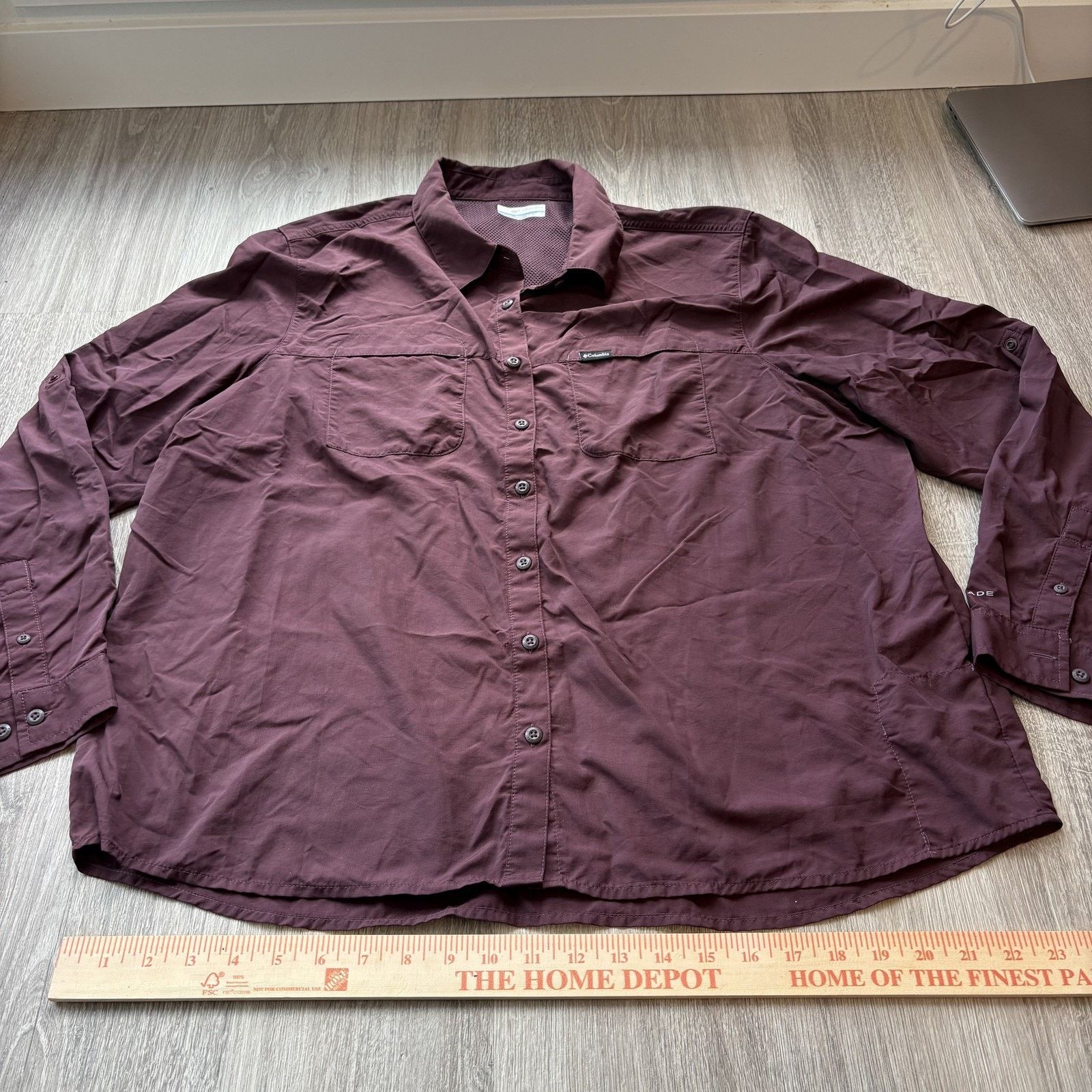 Columbia Columbia Men's Omni-Shade Hiking Shirt XXL Burgundy Long Size XXL / US 16-18 / IT 52-54 - 5 Thumbnail