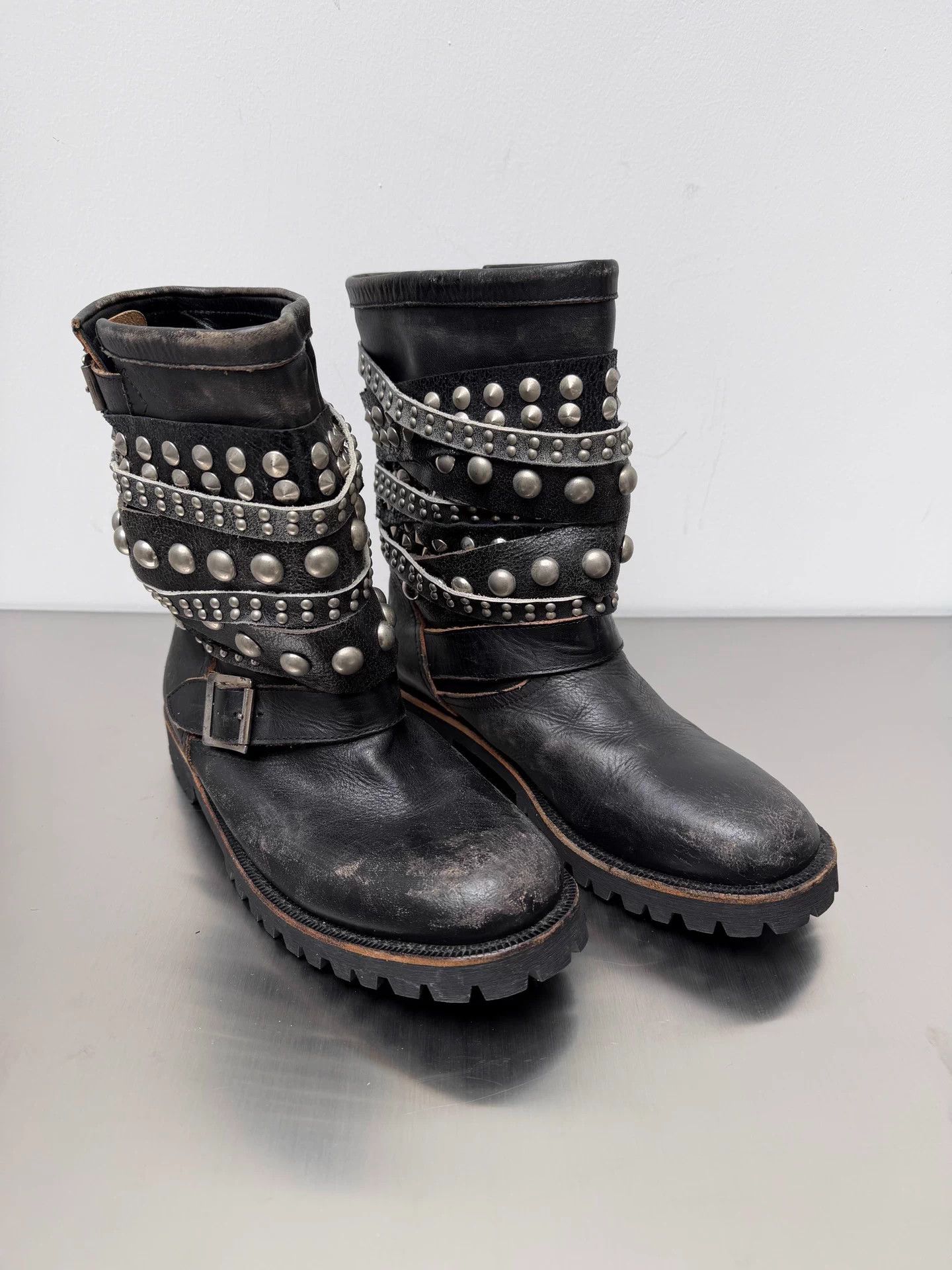 Comme des Garcons Comme Des Garçons Tao Studded Lace-up Engineer Boots S (38) Size US 8 / IT 38 - 2 Thumbnail