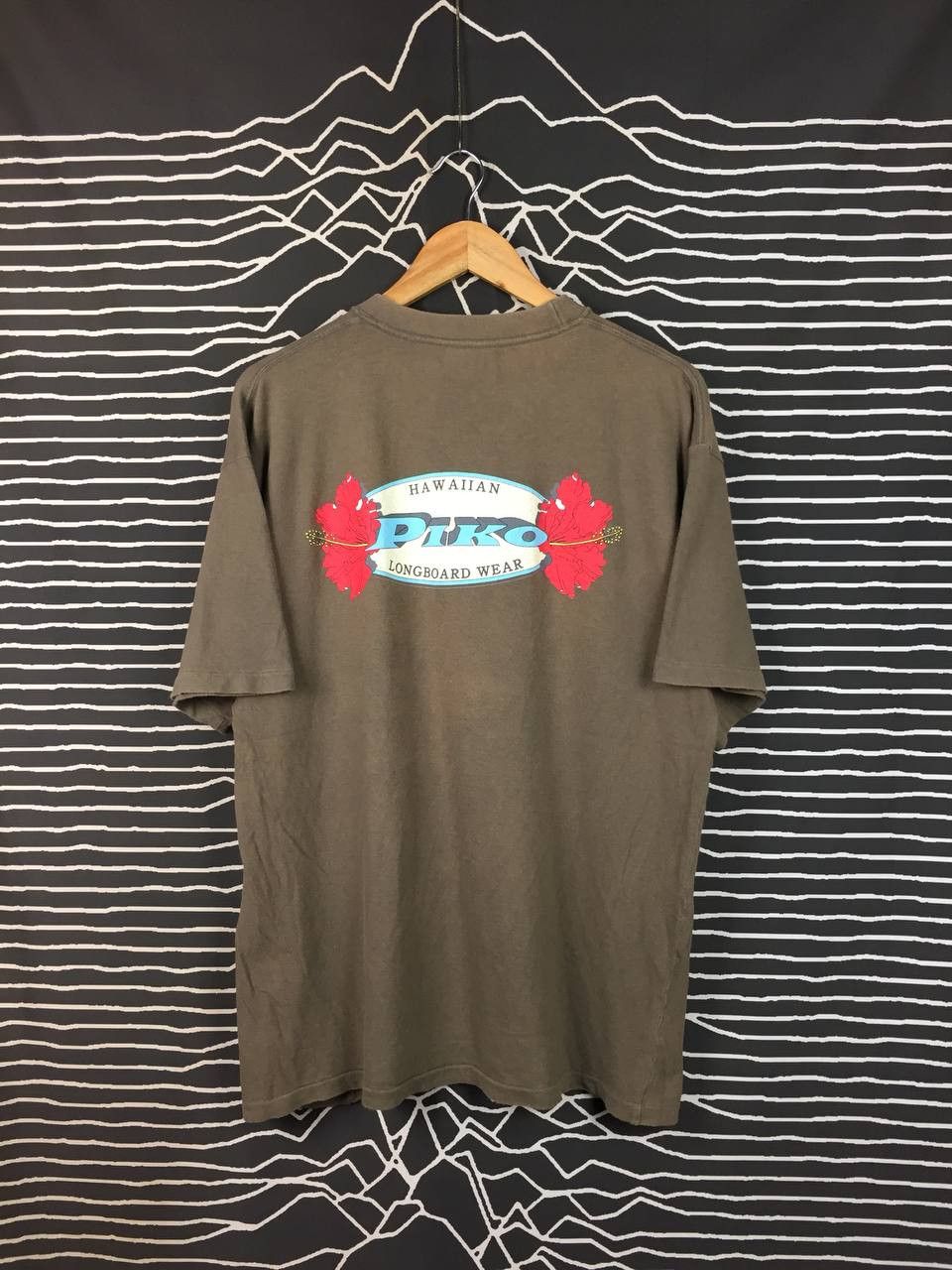 Vintage Vtg Piko Hawaiian Longboard Wear Tropical Floral Surf Tee Size US XL / EU 56 / 4 - 2 Thumbnail