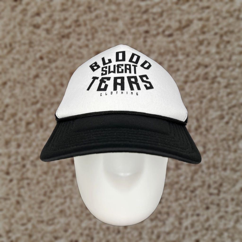 Vintage Blood Sweat Tears Hat Cap Snap Back Black White Trucker 100% Polyester C Size ONE SIZE - 1 Thumbnail