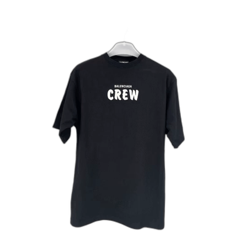 Balenciaga Balenciaga Crew Black Short Sleeve Shirt-2505 Size US XXS / EU 40 - 1 Thumbnail