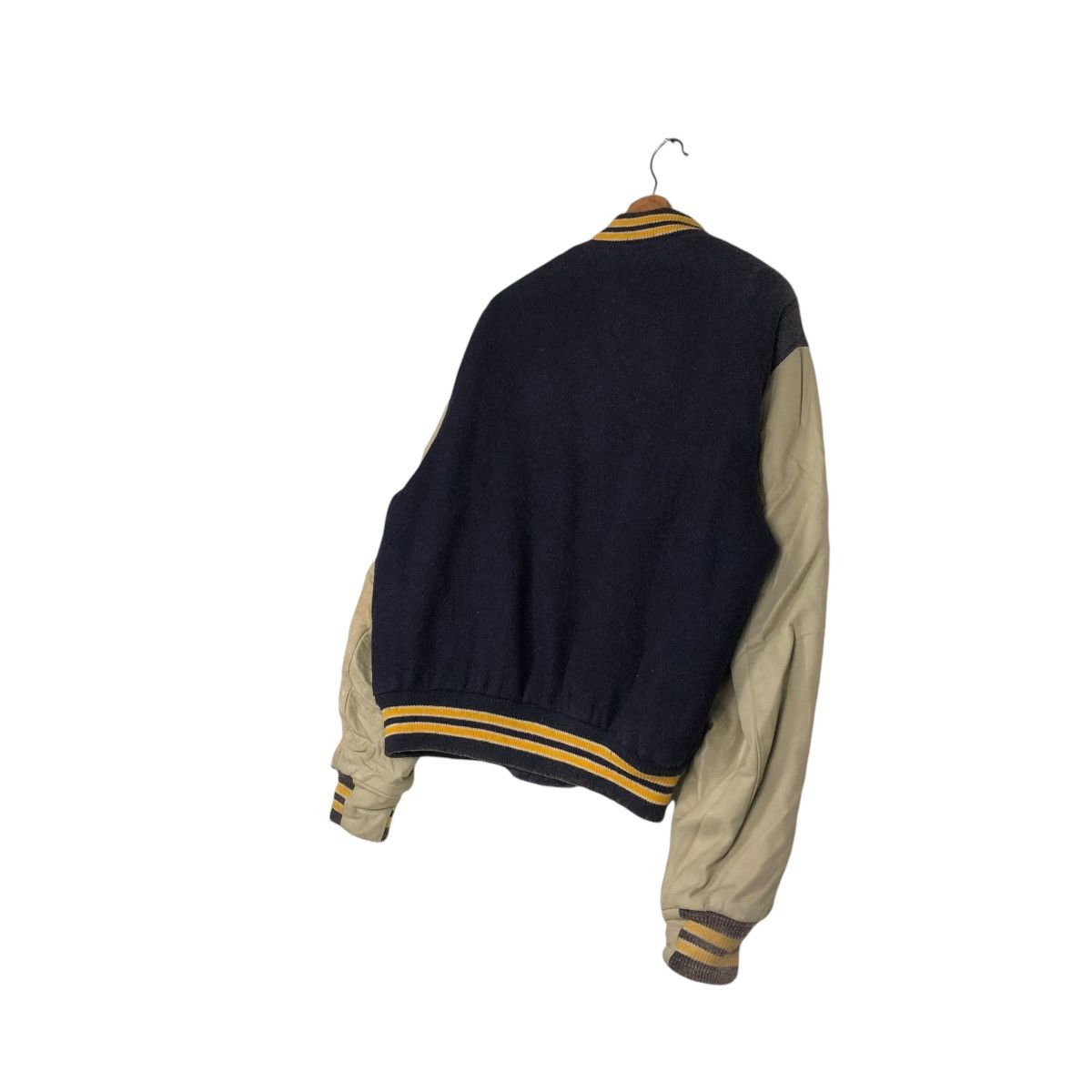 Golden Bear 🔥VINTAGE VARSITY LEATHER JACKET GOLDEN BEAR MADE IN USA Size US L / EU 52-54 / 3 - 12 Thumbnail