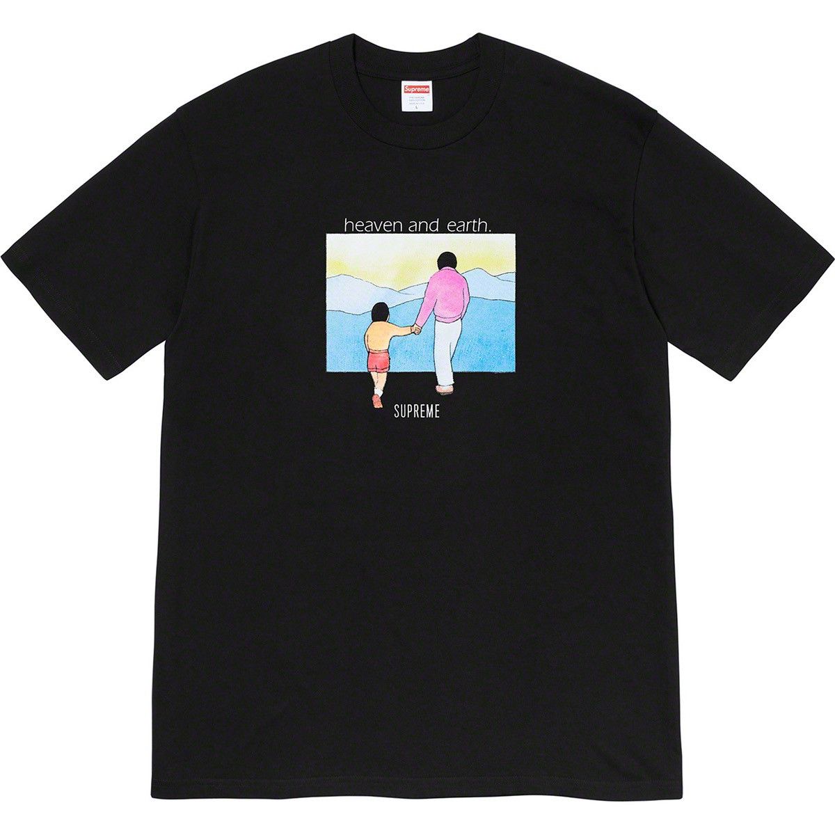 image of Supreme Heaven And Earth Tee Ss19 in Black, Men's (Size XL)