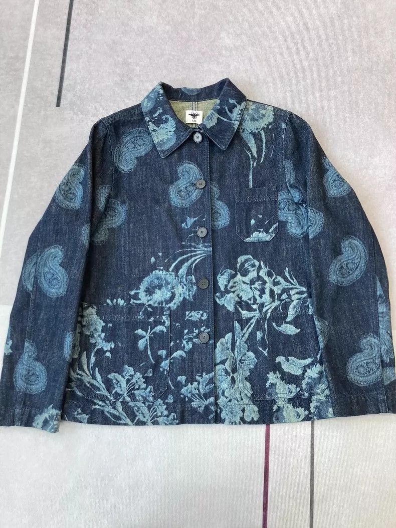Dior Dior Blue Floral Denim Jacket - dmc Size US S / EU 44-46 / 1 - 1 Thumbnail