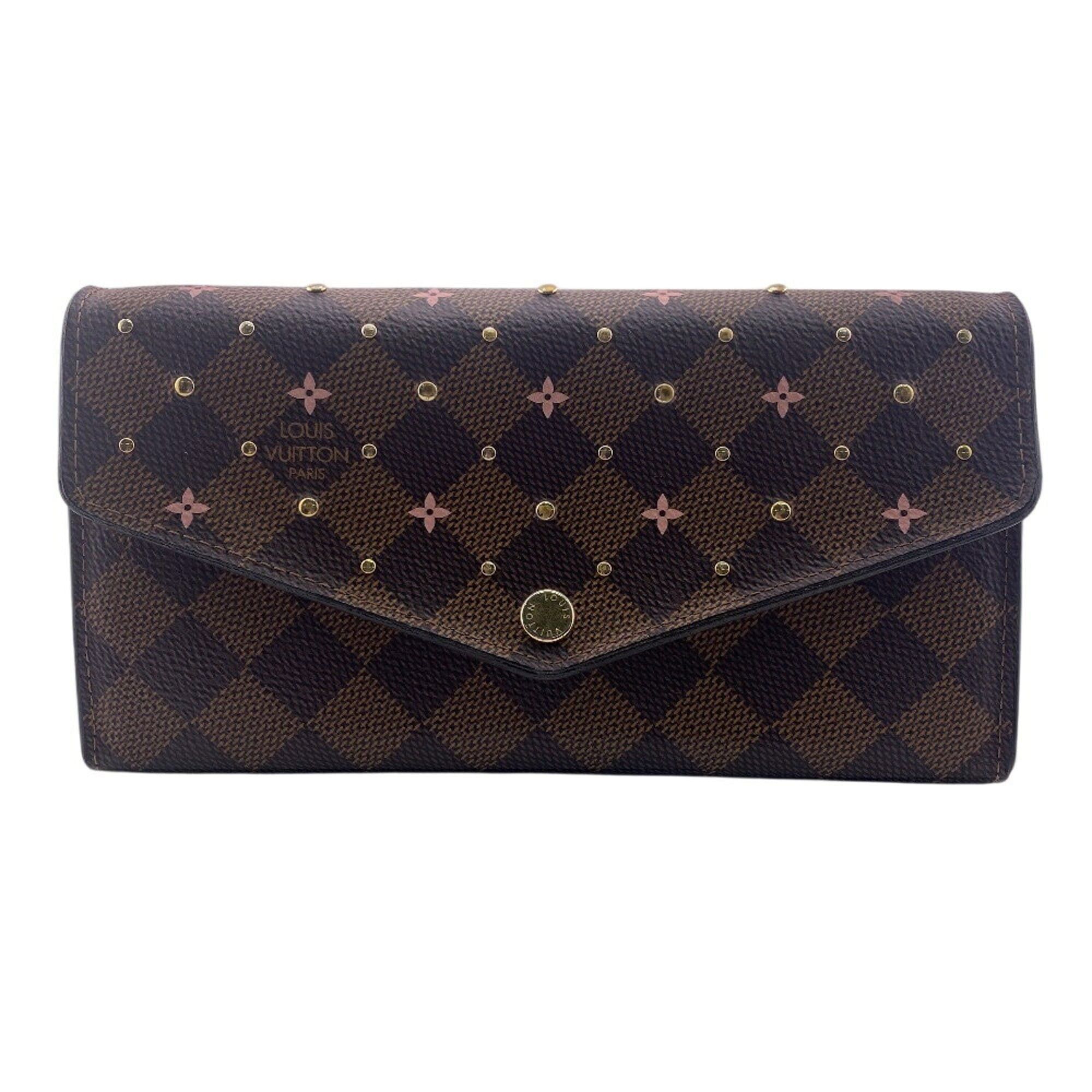 Louis Vuitton Louis Vuitton N60476 Portefeuille Sarah Damier Ebene Long Wallet Brown Women's Size ONE SIZE - 1 Thumbnail