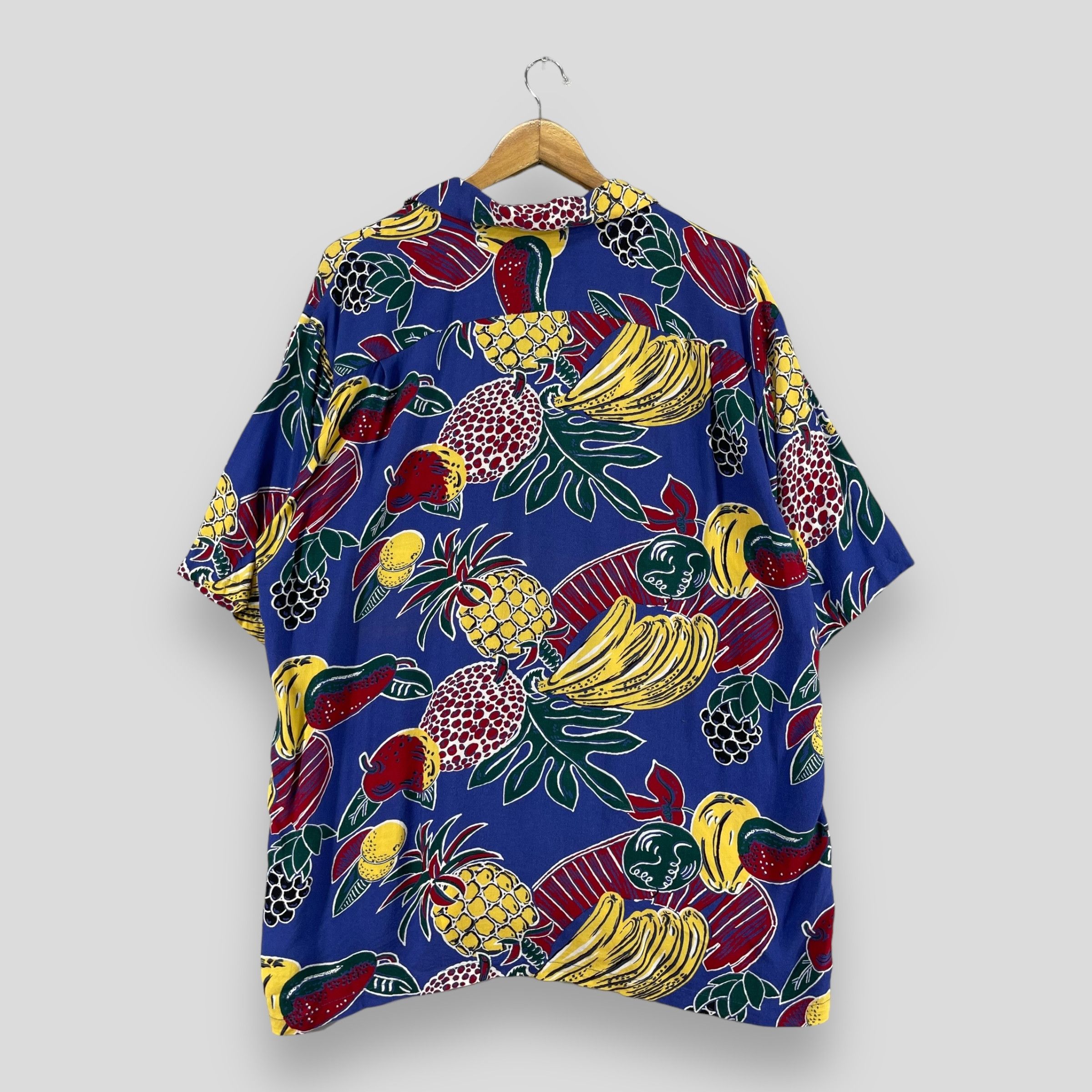 Vintage JOE KEALOHA Rayon Hawaii Tropical Mixed Fruits Motive Shirt Size US L / EU 52-54 / 3 - 8 Thumbnail