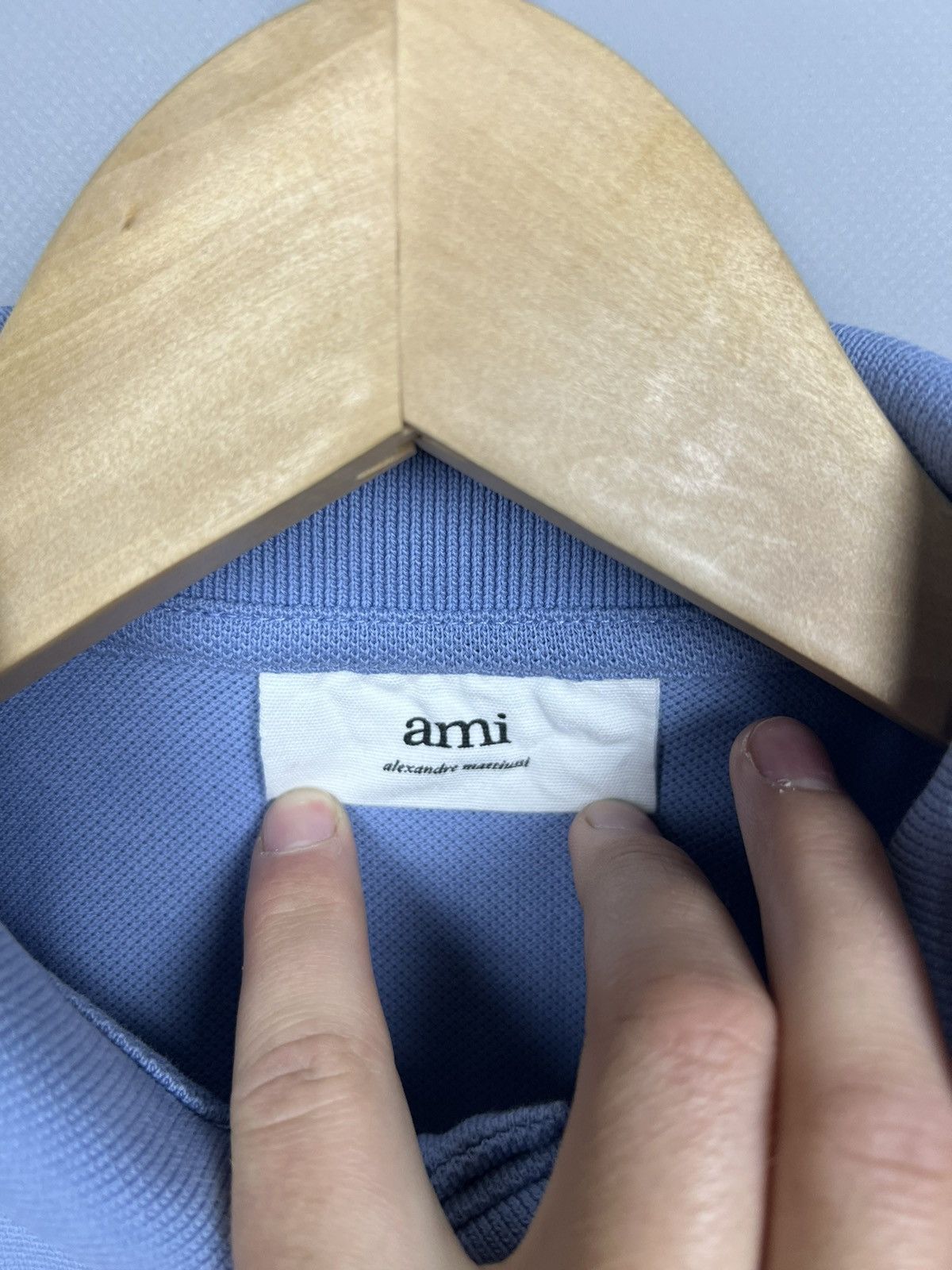 AMI AMI de Coeur Polo Shirt M Baby Blue Basic Japanese Paris y2k Size US XS / EU 42 / 0 - 7 Thumbnail