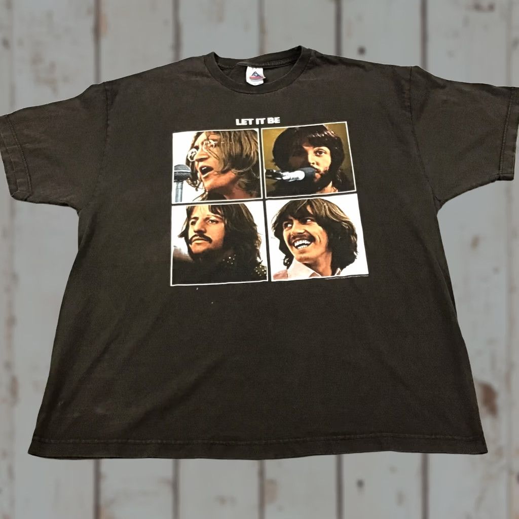Vintage VINTAGE The Beatles T-Shirt Men 2XL Brown Let It Be Band Graphic Y2K 2004 XXL Size US XXL / EU 58 / 5 - 1 Thumbnail