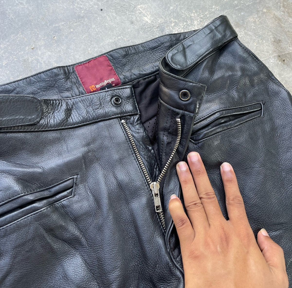 14th Addiction 🔥Vtg Henly Begins by Daytona Genuine Leather Bootcut Pants Size US 31 - 10 Thumbnail