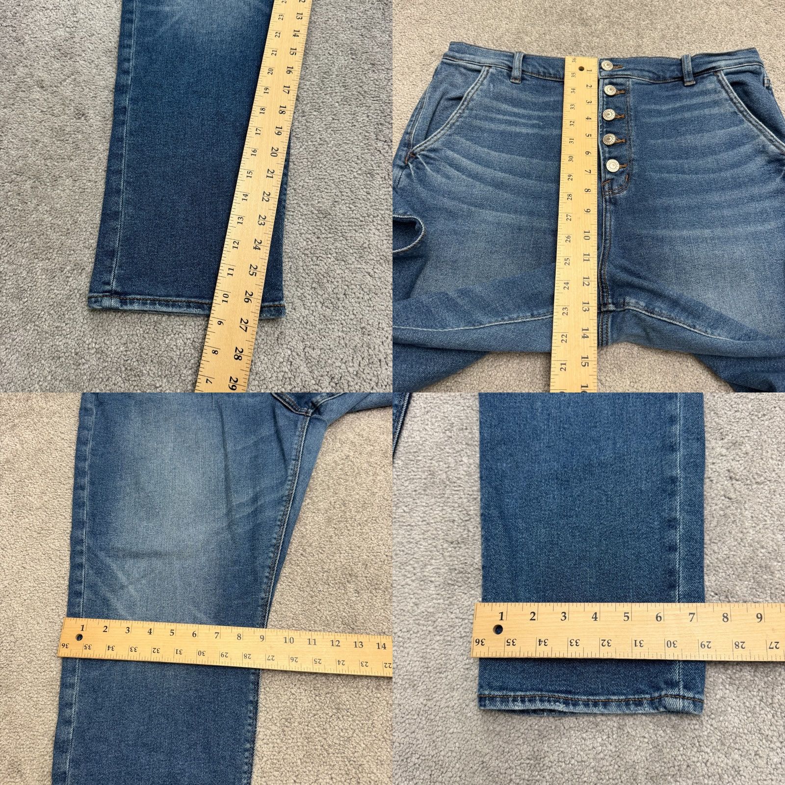 American Eagle Outfitters American Eagle Outfitters AE x ME Stretch Button Fly Mom Denim Jeans Women 16 Blue Size 38" / US 16 / IT 52 - 9 Thumbnail