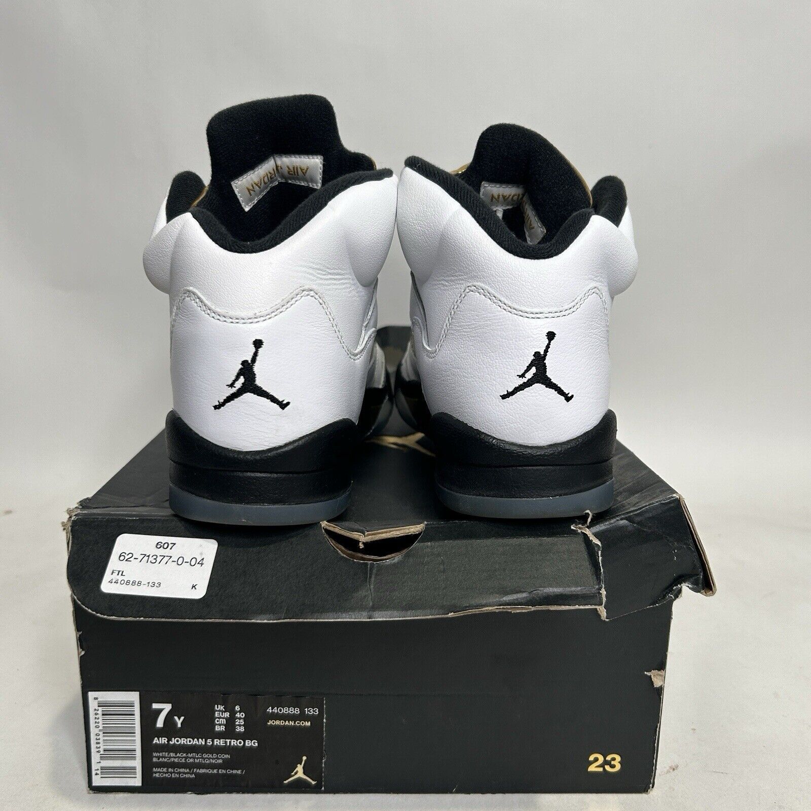 Other Nike Air Jordan 5 Retro BG Olympic “Gold Coin” 2024 Size US 8.5 / IT 38.5 - 5 Thumbnail