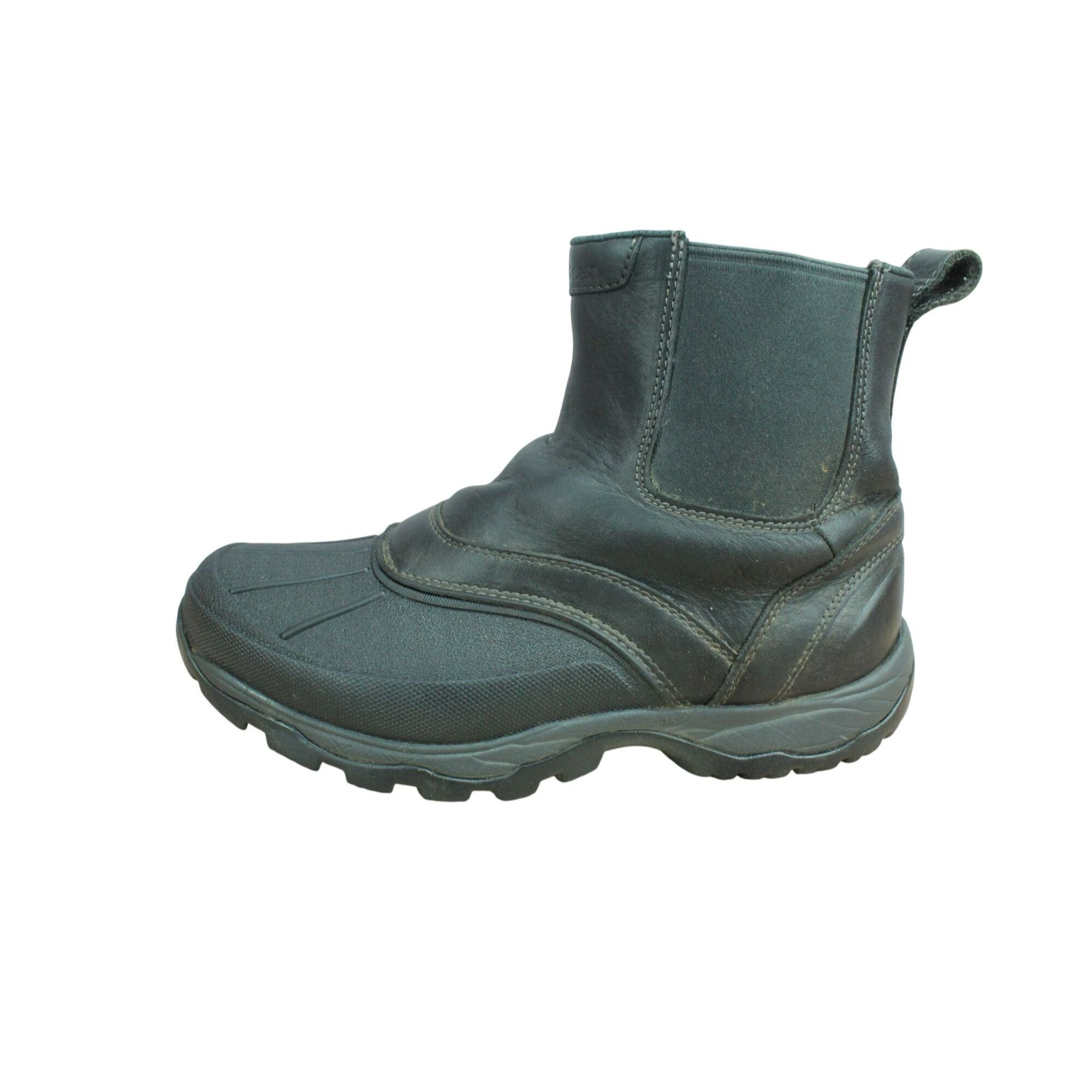 LL Bean Storm Chaser Black Leather Duck Boots Wide